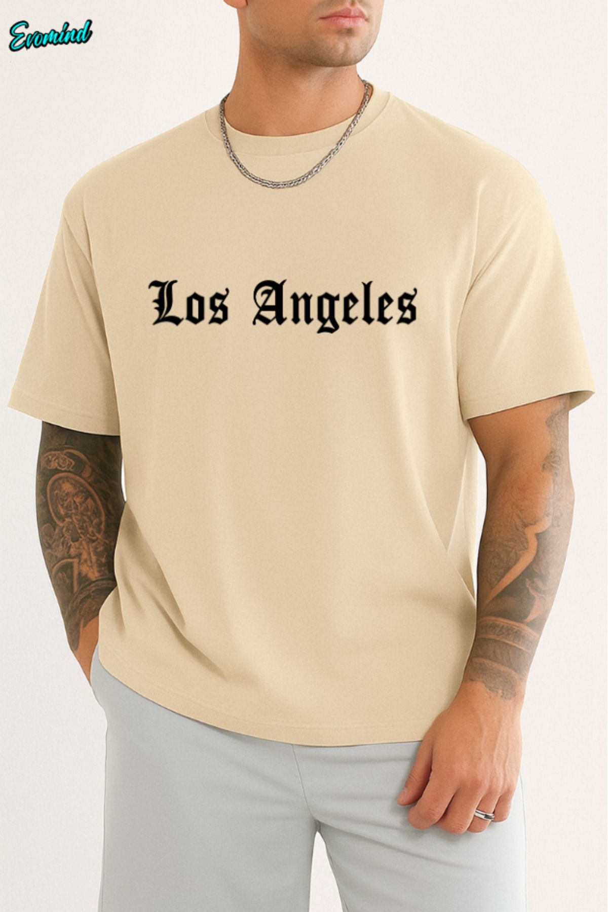 Evomind Los Angeles Baskılı Unisex T-shirt
