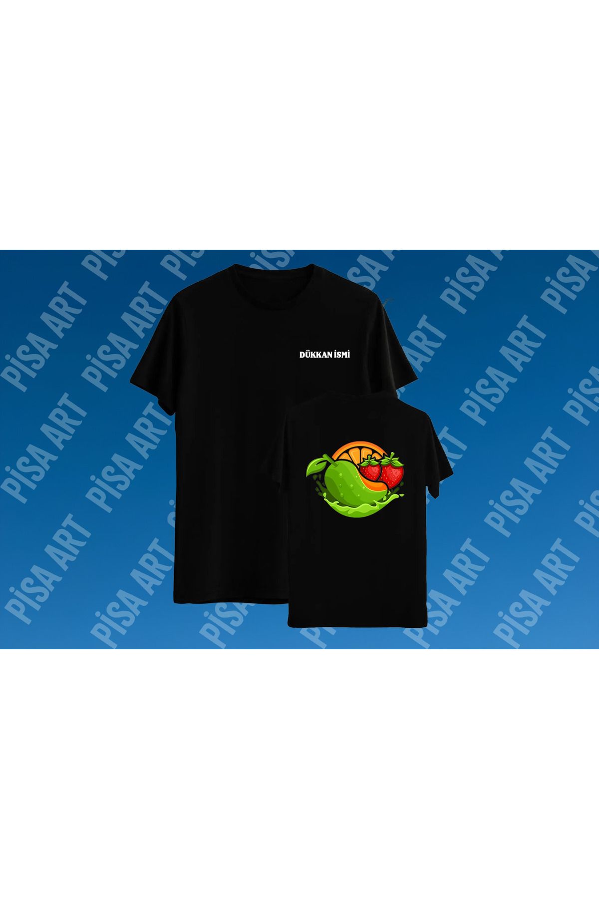 Pisa Art Kişiye Özel İsim Soyisim Manav T-Shirt(Arkadaki Model İsteğinize Göre Değişebilir)