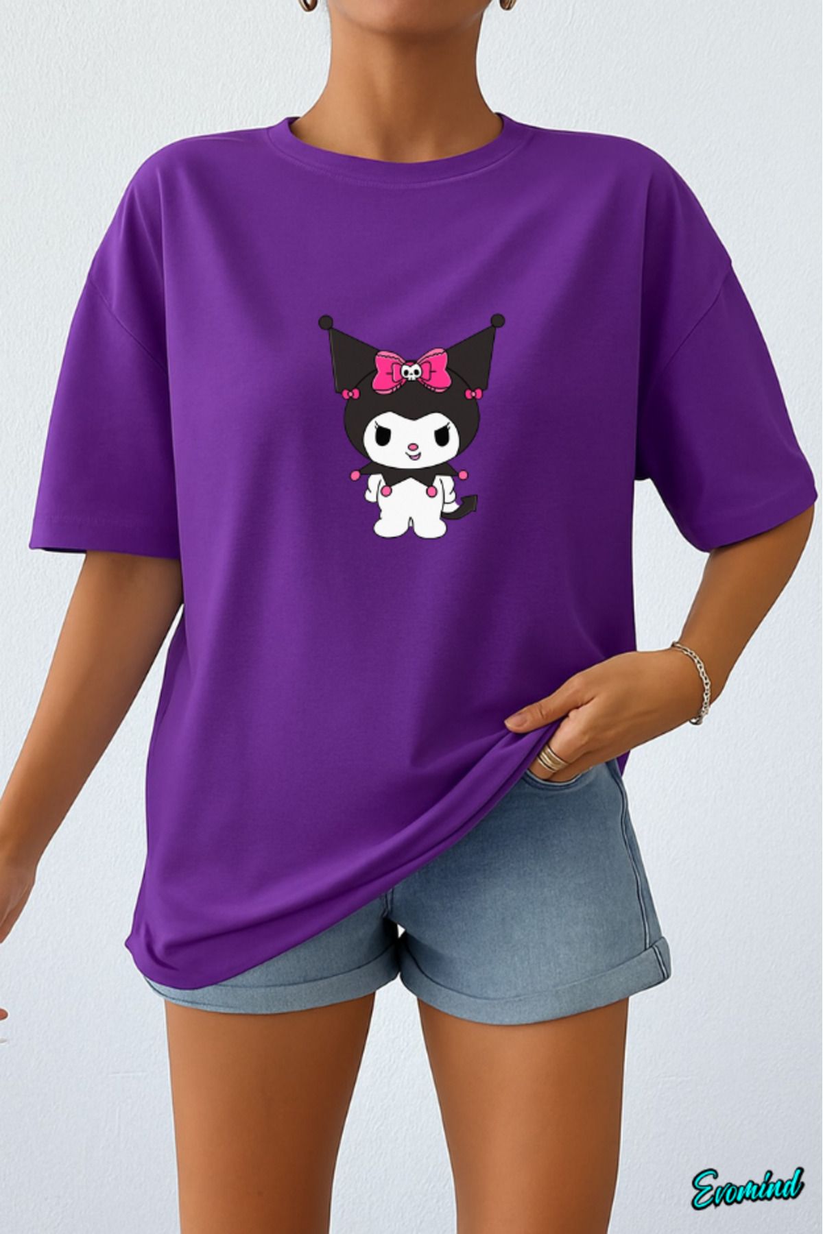 Evomind Çizgi Karakter Baskılı Unisex T-shirt