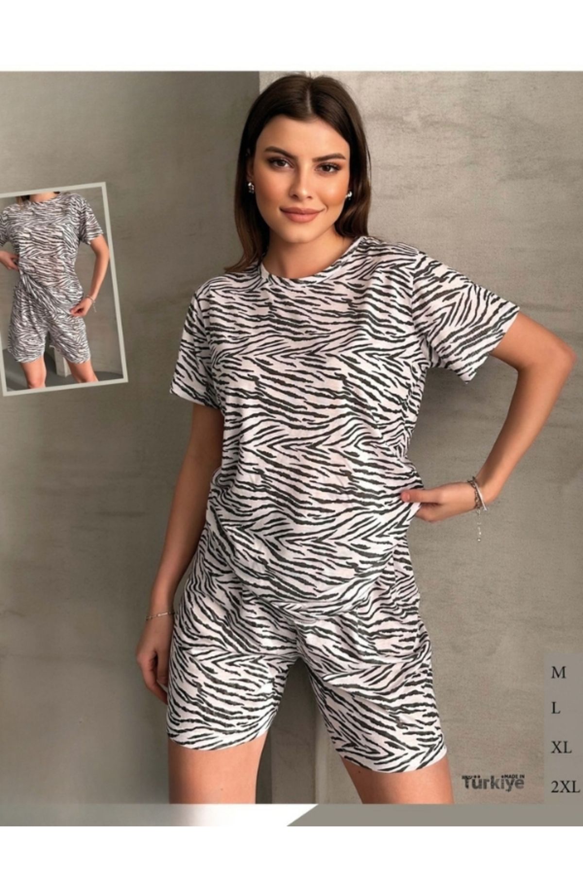 TUEYZEN KADIN PİJAMA LEOPAR DESENLİ