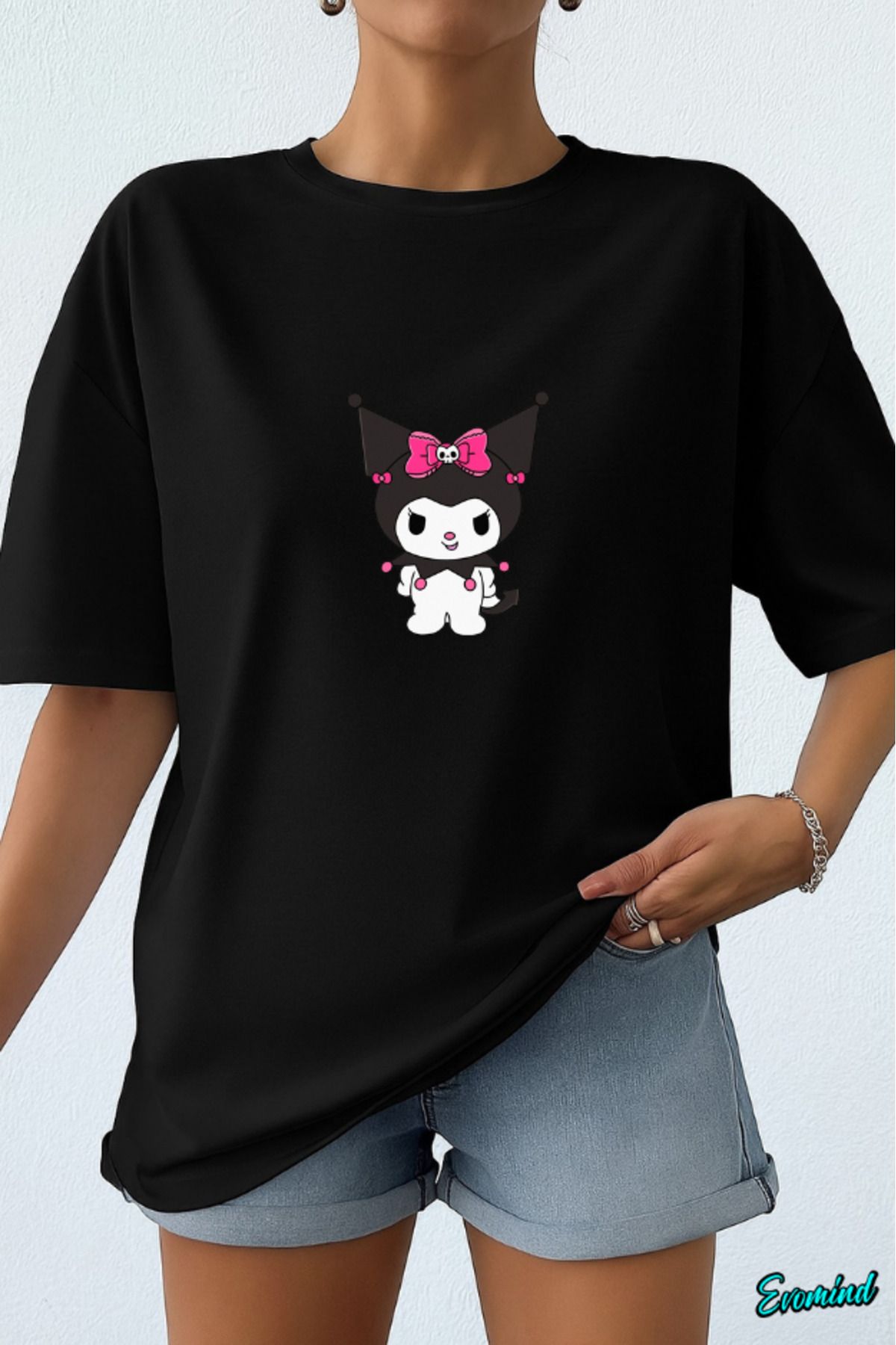 Evomind Çizgi Karakter Baskılı Unisex T-shirt