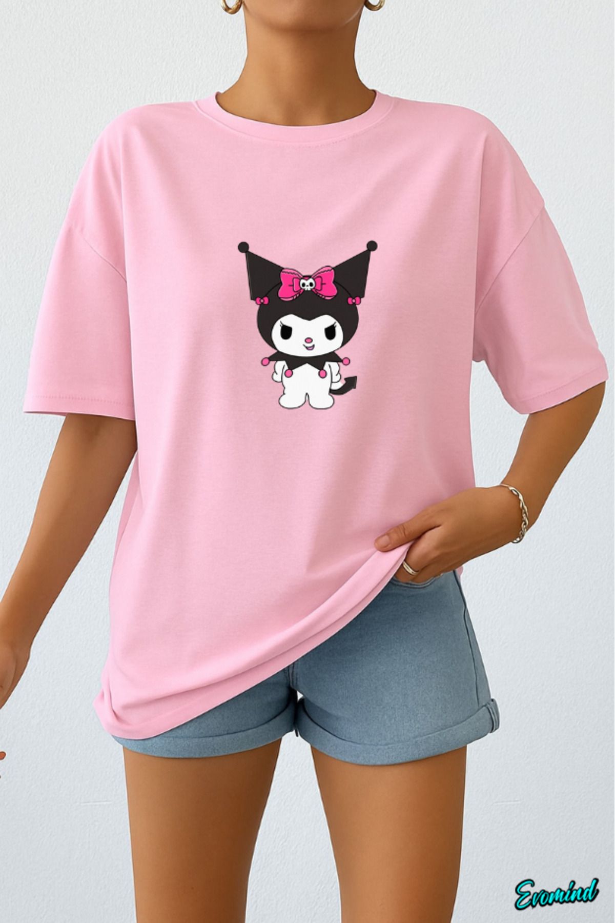 Evomind Çizgi Karakter Baskılı Unisex T-shirt