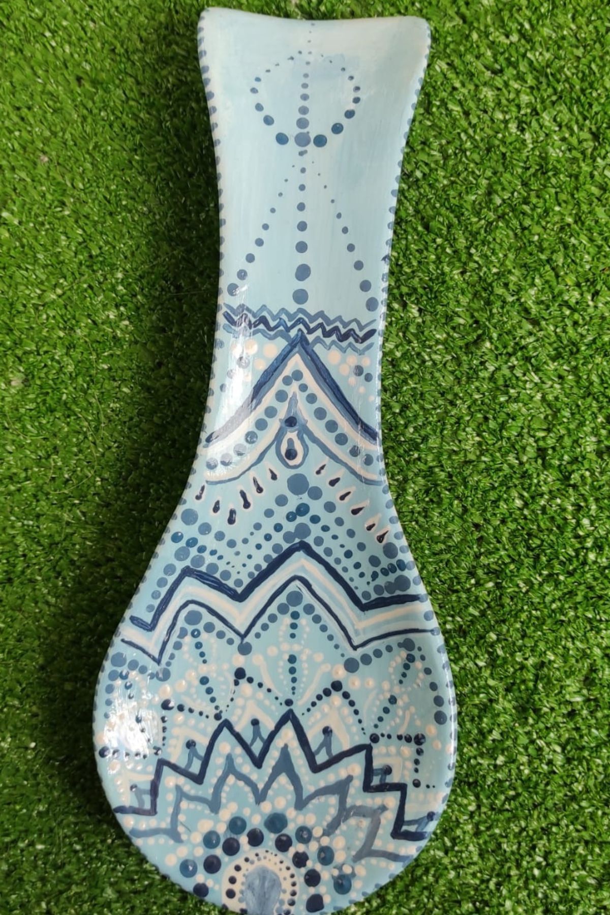 EN HOME STYLE El Boyaması Seramik Kaşıklık A6 | Duvar Süsü 24 cm