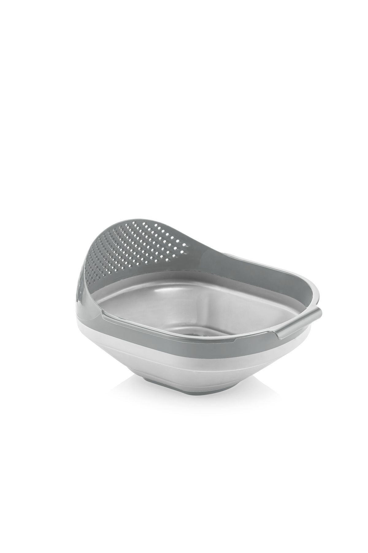 INTEREV Katlanabilir Pirinç Süzgeci - 3000 Ml - Gri