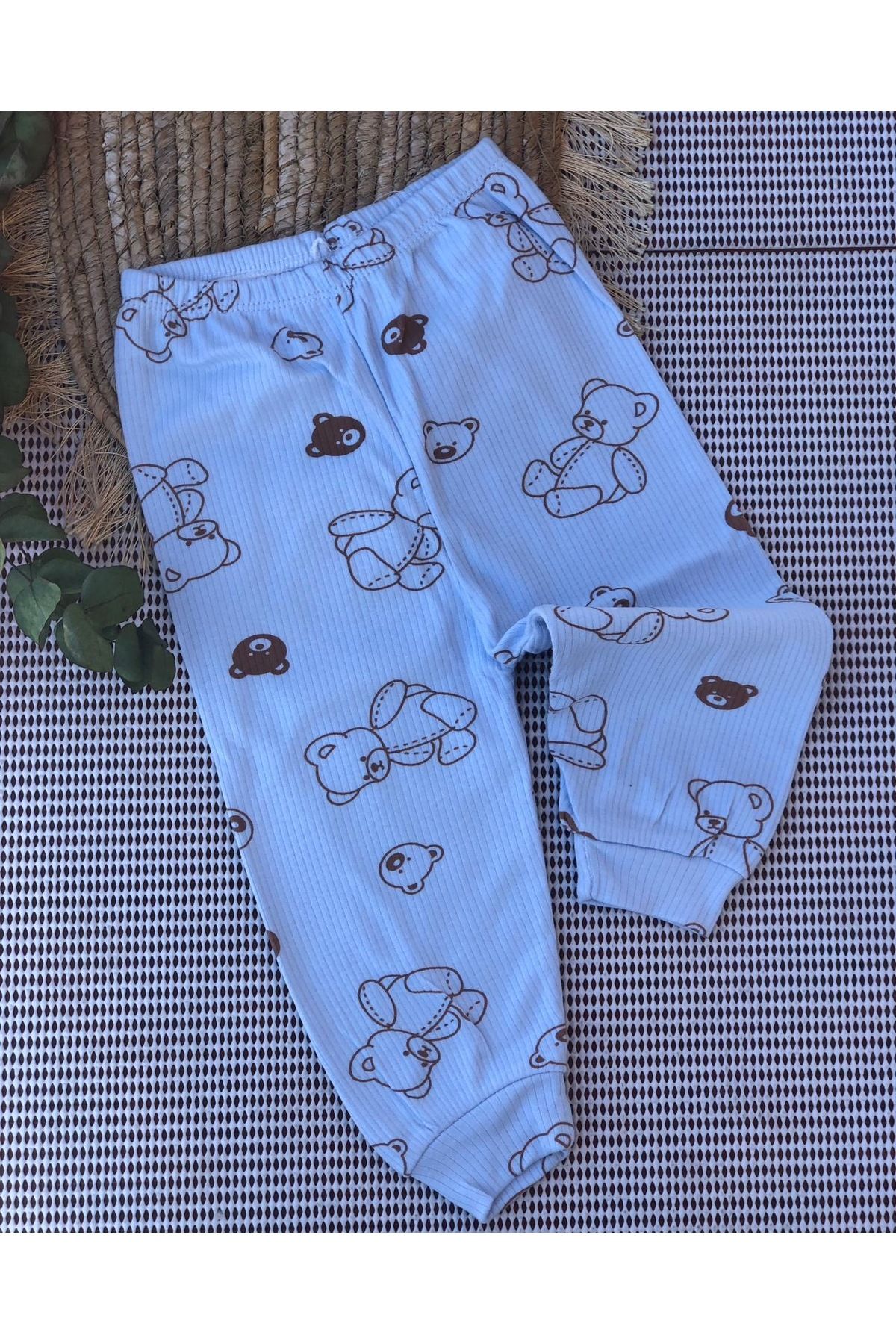 TiniMiny Kİds Ayı Baskılı Manşetli Bebe Alt