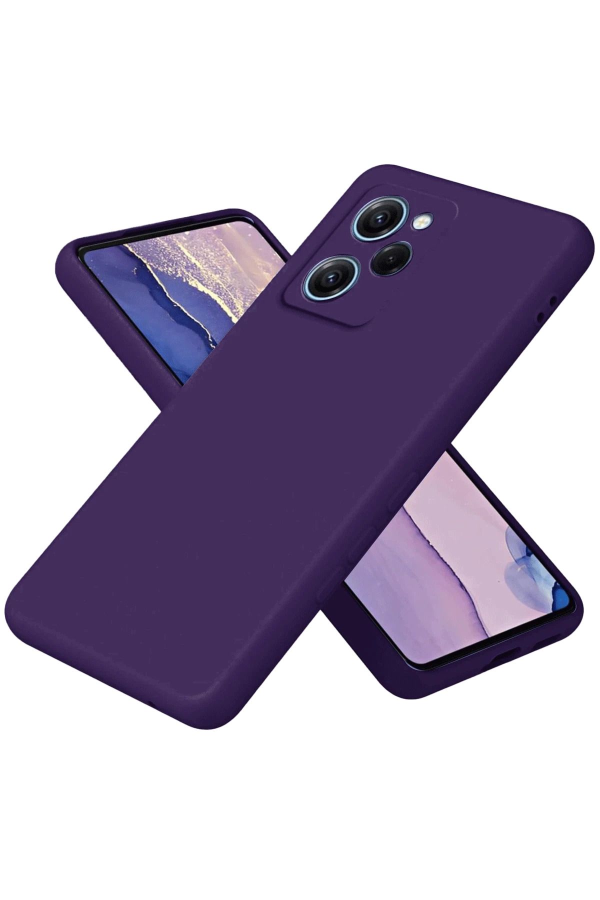 NewFace Xiaomi Poco X5 Pro 5G Nano içi Kadife Silikon - Mor MXMPA