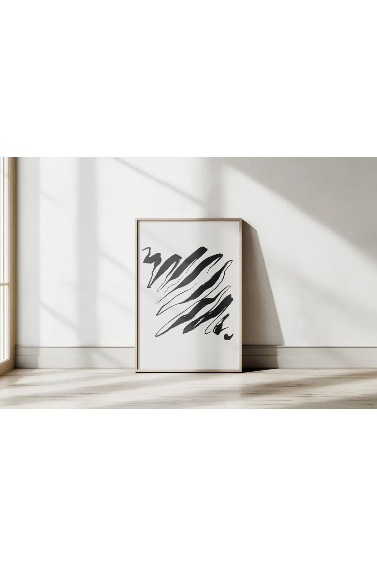 512 STORE Estetik Siyah Beyaz Modern Tasarım Duvar Dekor Çerçevesiz Tablo Poster Serisi