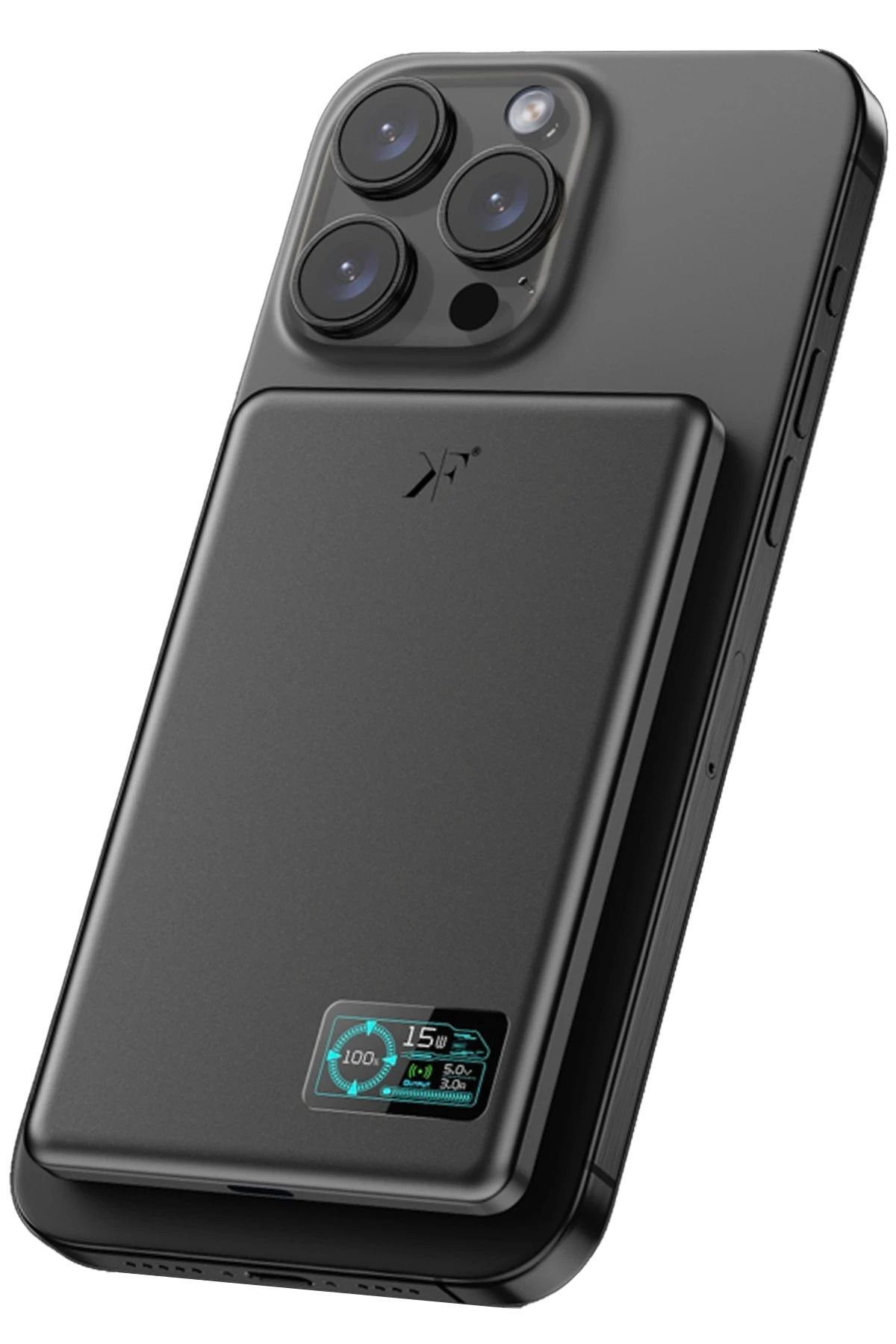 NewFace PW595 5.000 mAh Dijital Göstergeli 20W Type-C ve 15W Kablosuz Şarj PD Hızlı Şarj Mags SPTGL