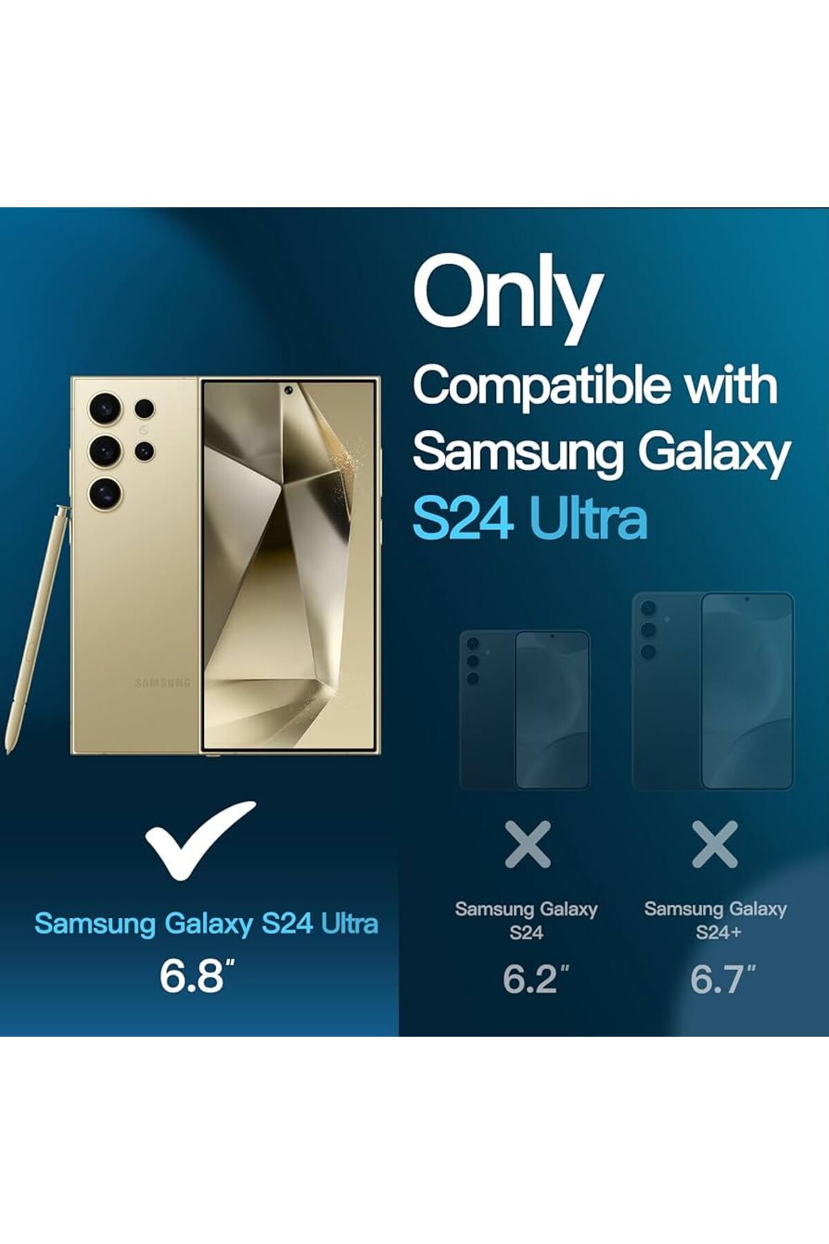 WFC Samsung Galaxy S24 Ultra Uyumlu Temperli Kırılmaz Cam Ekran Koruyucu- Parmak İzi Destekli