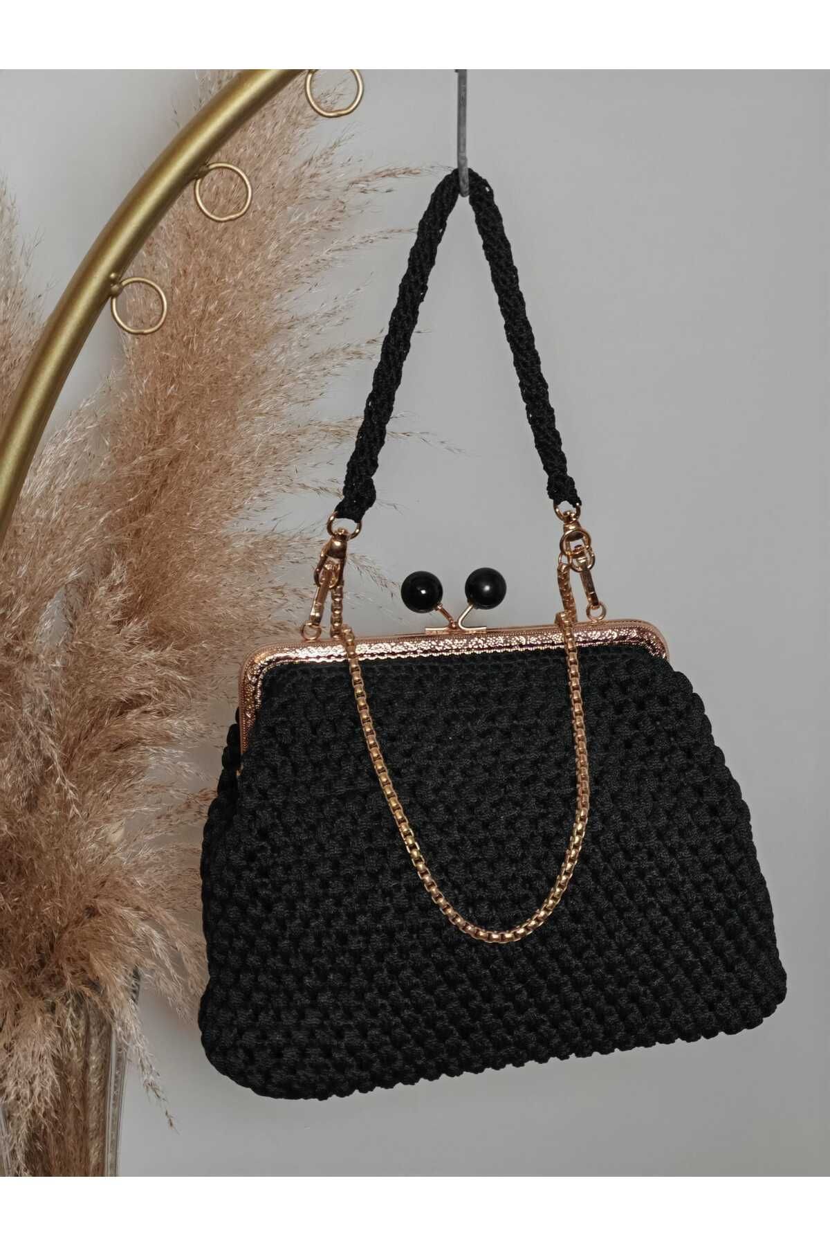 morpembej kadın erkek çocuk El Yapımı Dokuma Tığ İşi Omuz Çantası Abiye Klasik model