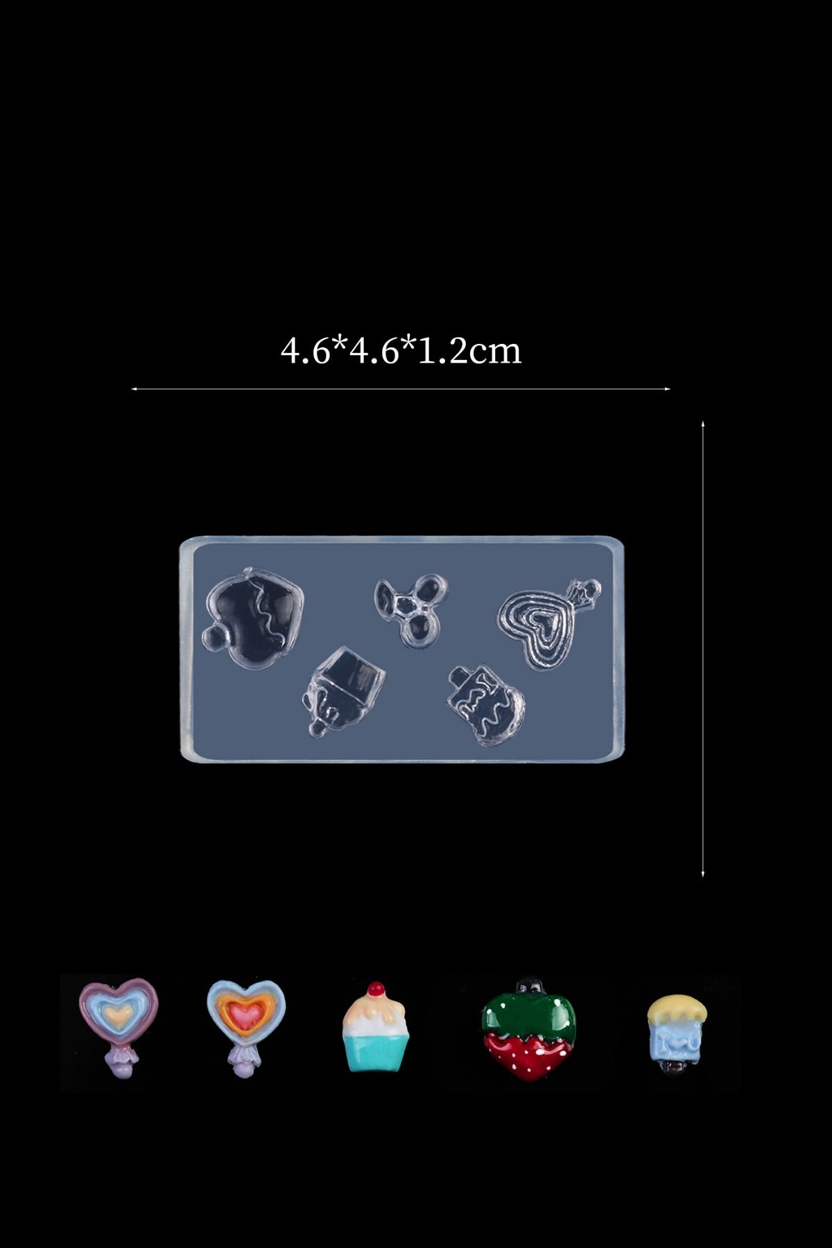 Easy Beauty Nail Art Charm Silikon Kalıp Nail Art Desen Kalıbı, Charm Tırnak Süsleme 3D Silikon Kalıp