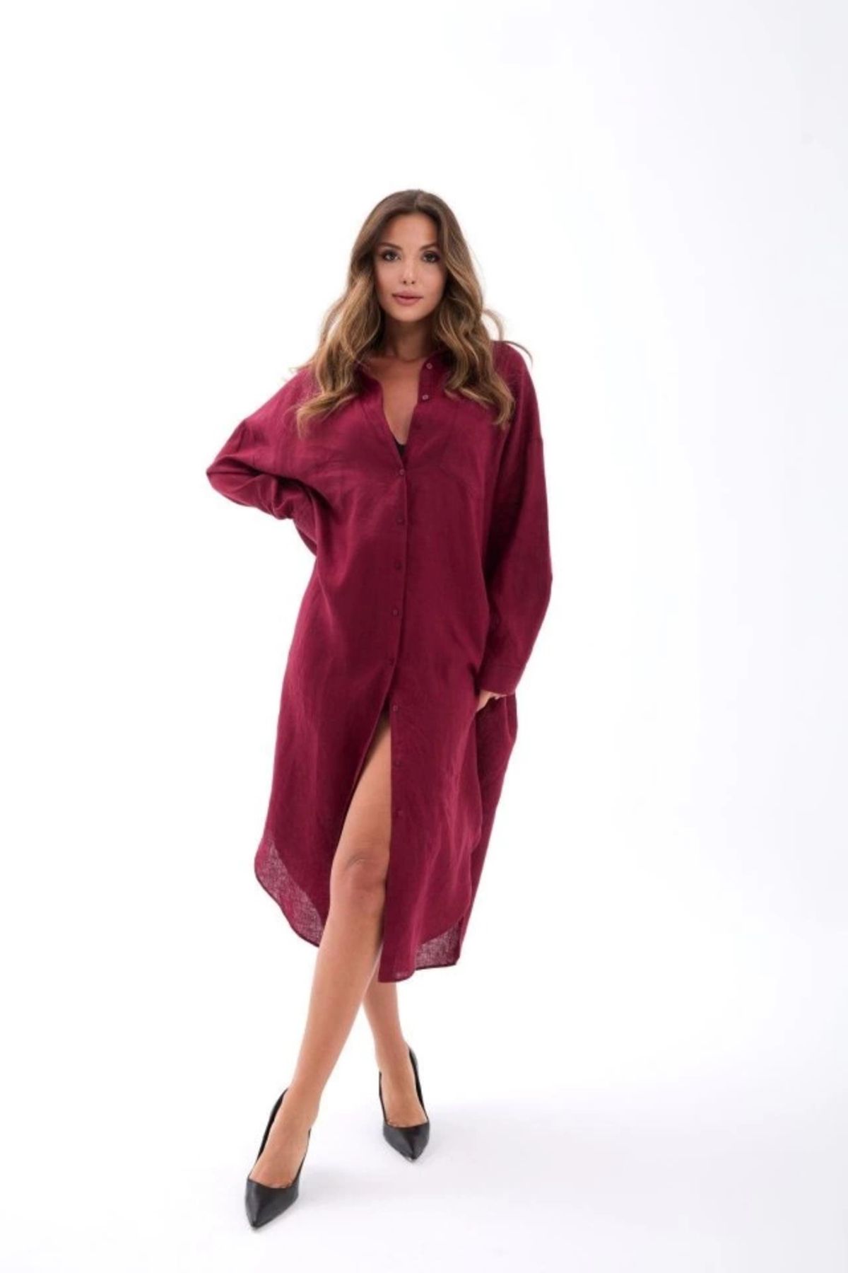 nedo7 7120 ELBİSE-BORDO