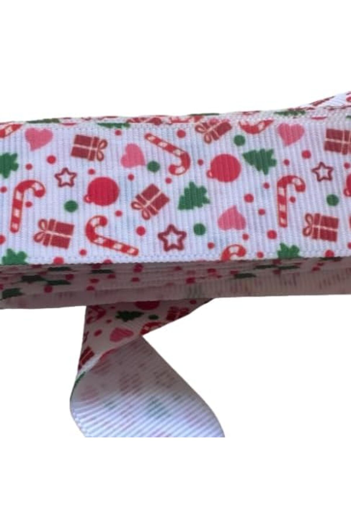 Mena Rise TuonShop Kurdelesi Yılbaşı hediye paketleme Kurdelesi Yılbaşı suslerı 2 metre (renkli hediye