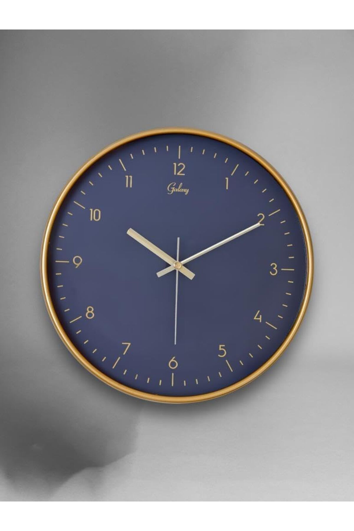 Mena Rise D-218-A Siyah Kadran 30 CM Sessiz Akar Duvar Saati Gold 1064272