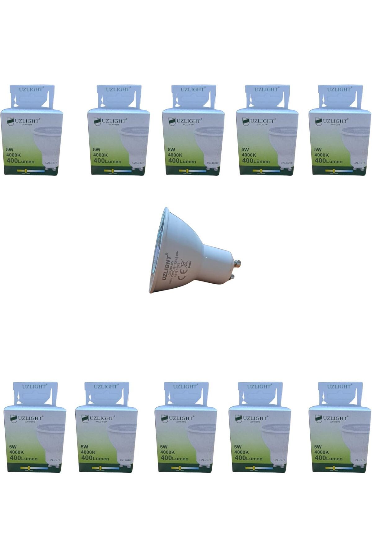 Mena Rise Adet 5W 4000K GU10 Duy 38° Gün Işığı Led Spot Ampul UZLIGHT 1064272