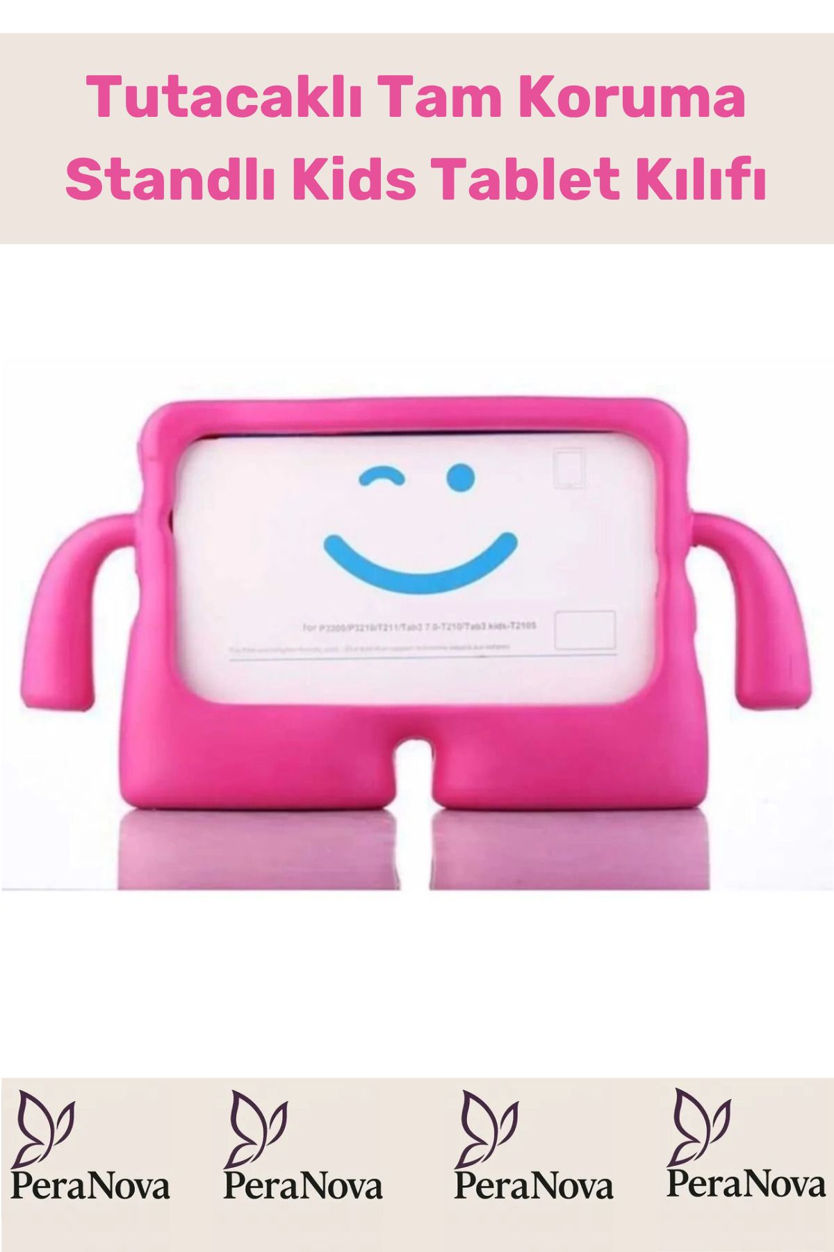 PeraNova Özel Seri Apple Ipad 7. 8. 9. Nesil 10.2 Inç Yumuşak Dokulu Tutacaklı Tam Koruma Standlı Kids