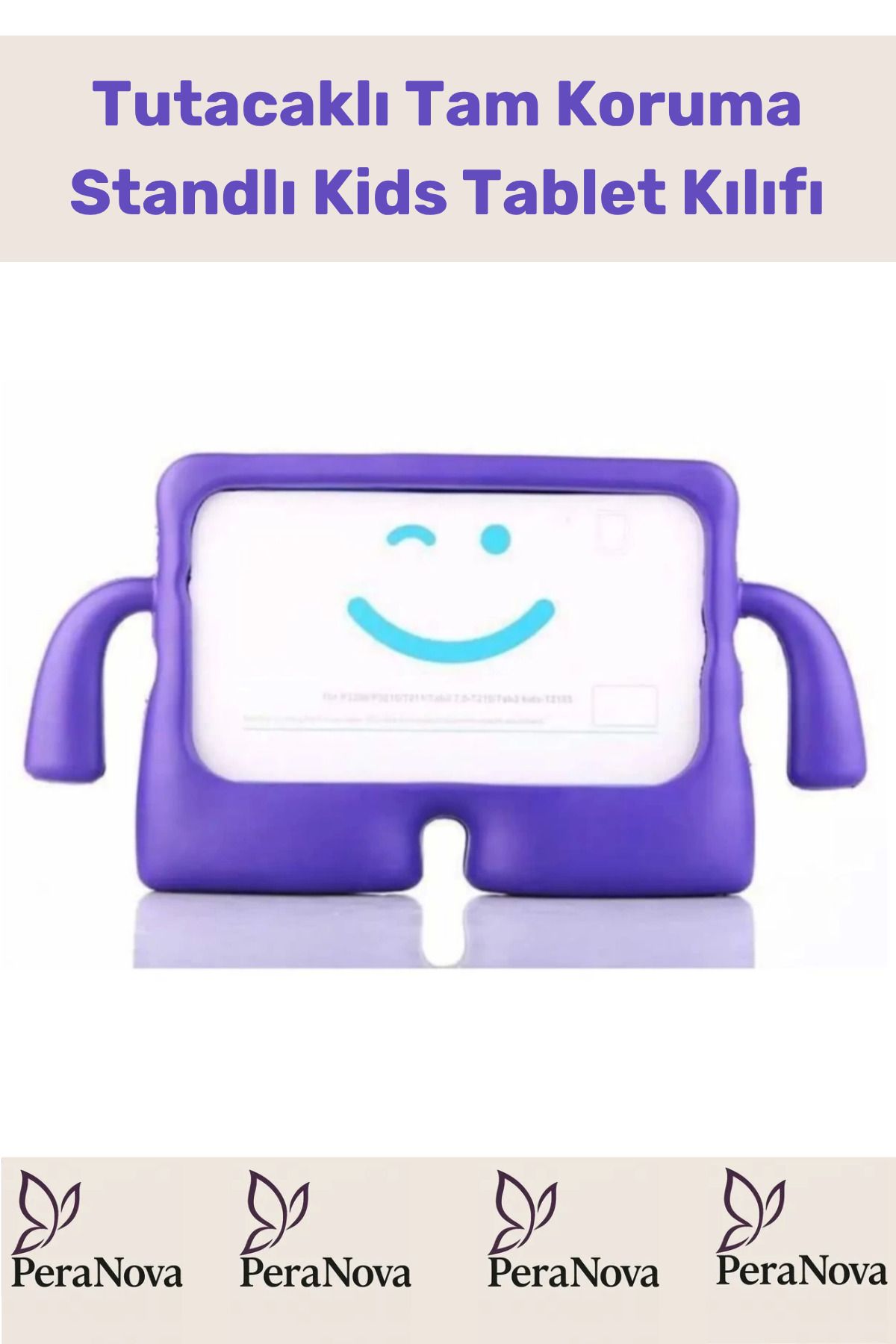 PeraNova Özel Seri Apple Ipad 7. 8. 9. Nesil 10.2 Inç Yumuşak Dokulu Tutacaklı Tam Koruma Standlı Kids