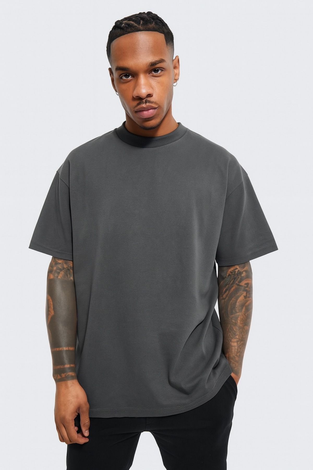 rugatchi Pamuklu Basic Bisiklet Yaka T-Shirt