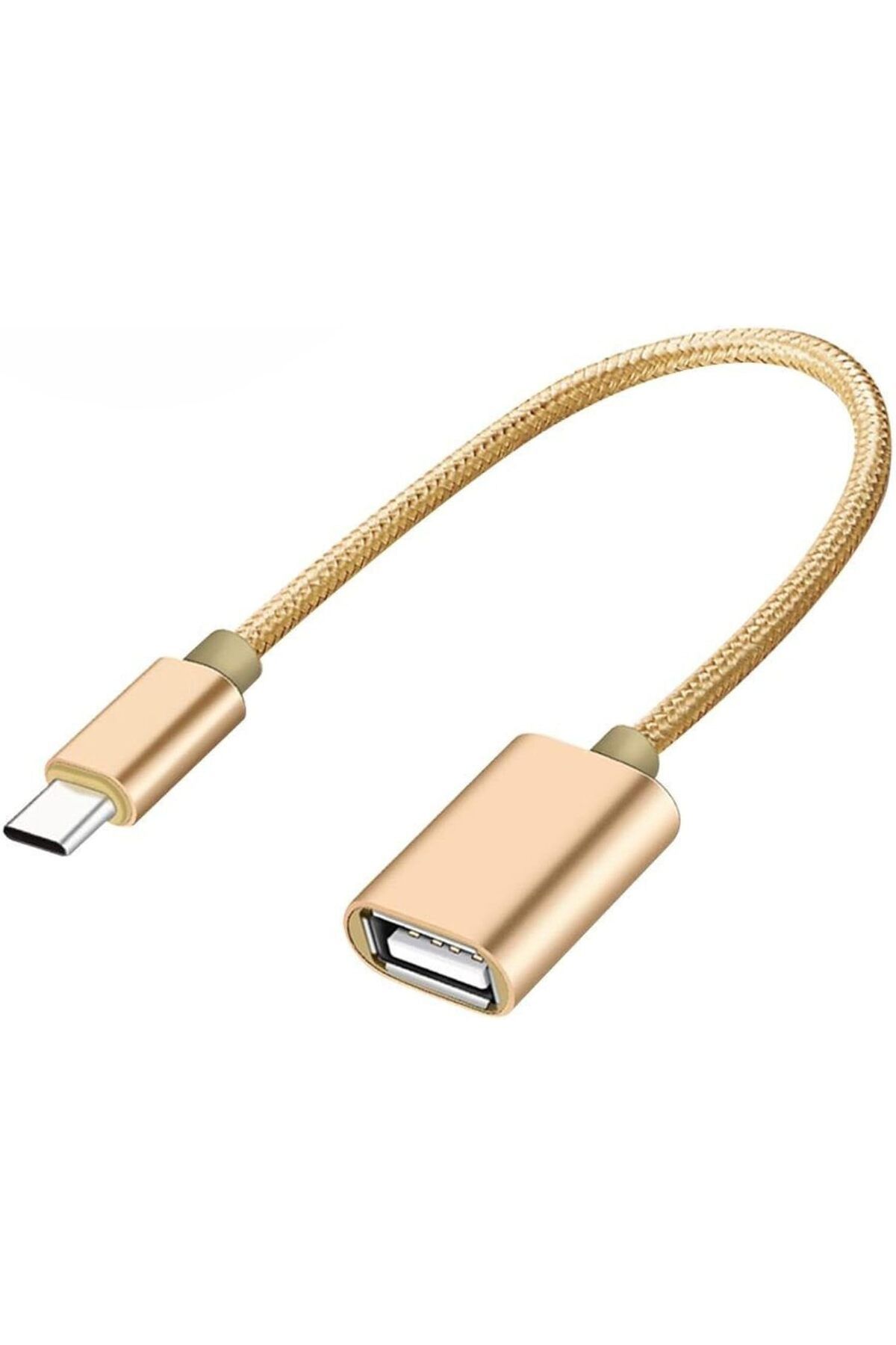 Mena Rise TuonShop USB 3.0 to Type-C OTG Adaptör Dönüştürücü - 4 Farklı Model (Örgülü Altın) 1122