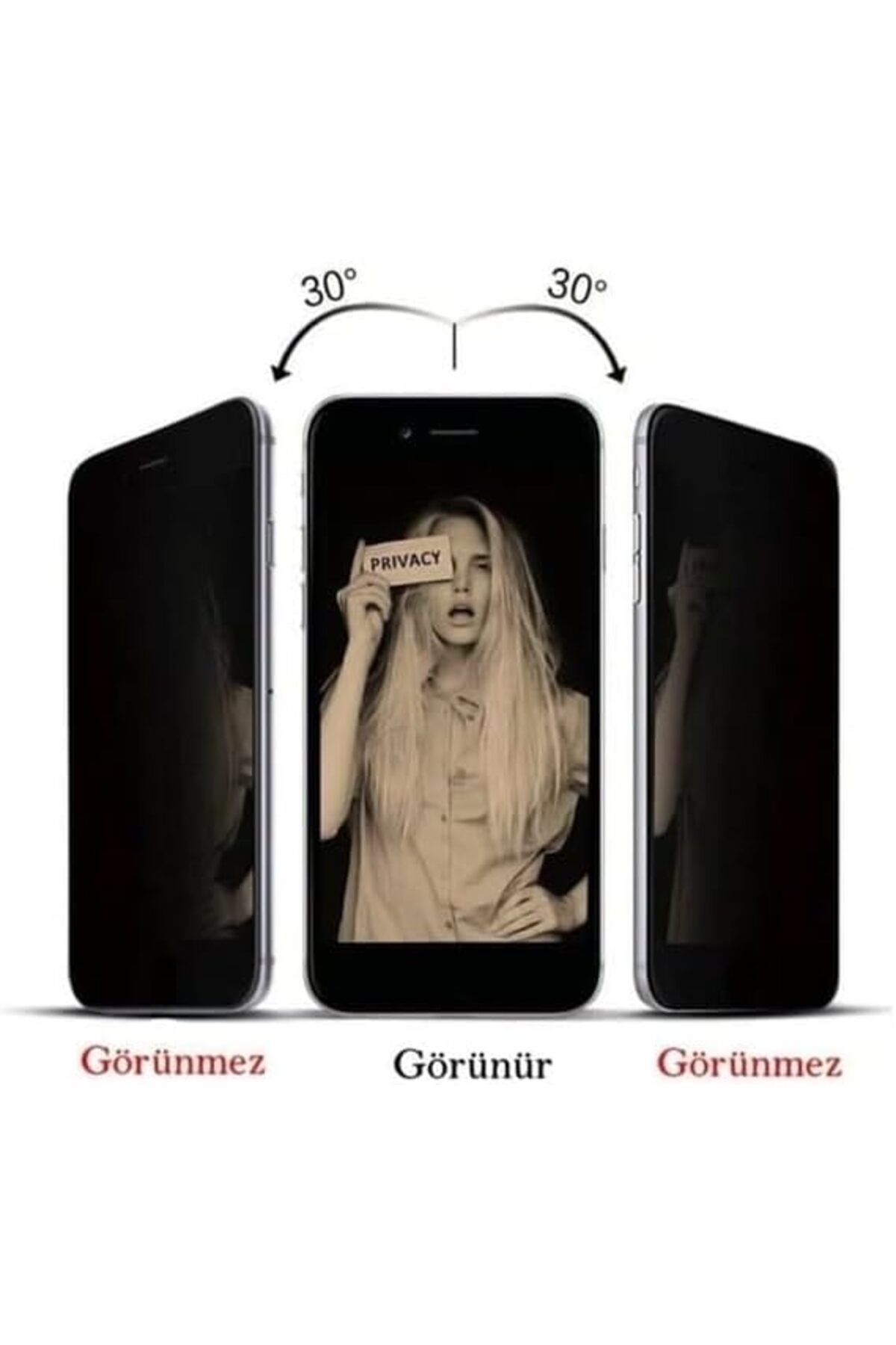Mena Rise-Diyar-ıFırsatShop واقي شاشة زجاجي متوافق مع Ghost 6D A72، واقي شاشة خصوصية A72 غير قابل للكسر 3