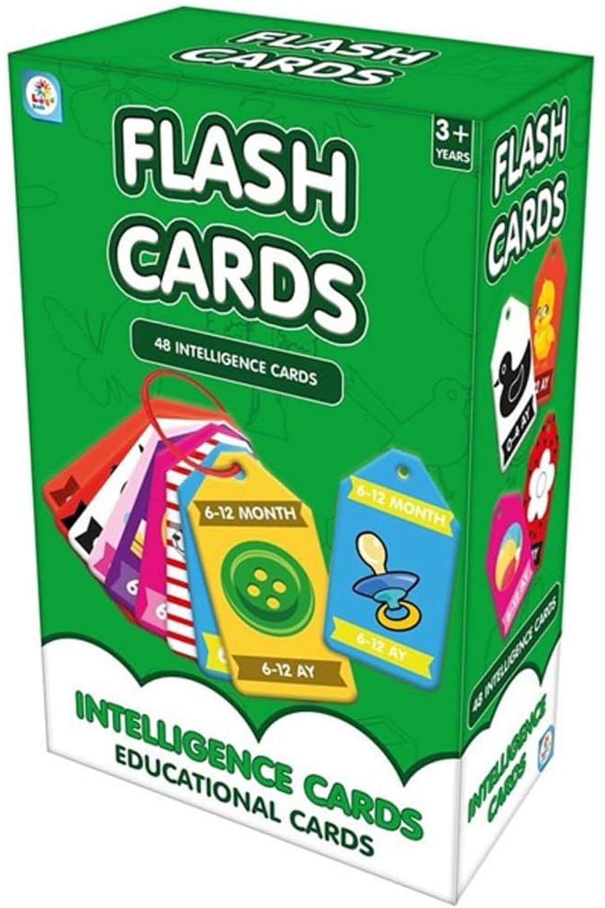Mena Rise TuonShop Cards Türkçe İngilizce Zeka Kartları, 48 Adet, 6-12 Ay, Eğitici Kartlar, 3+ Yaş 1122