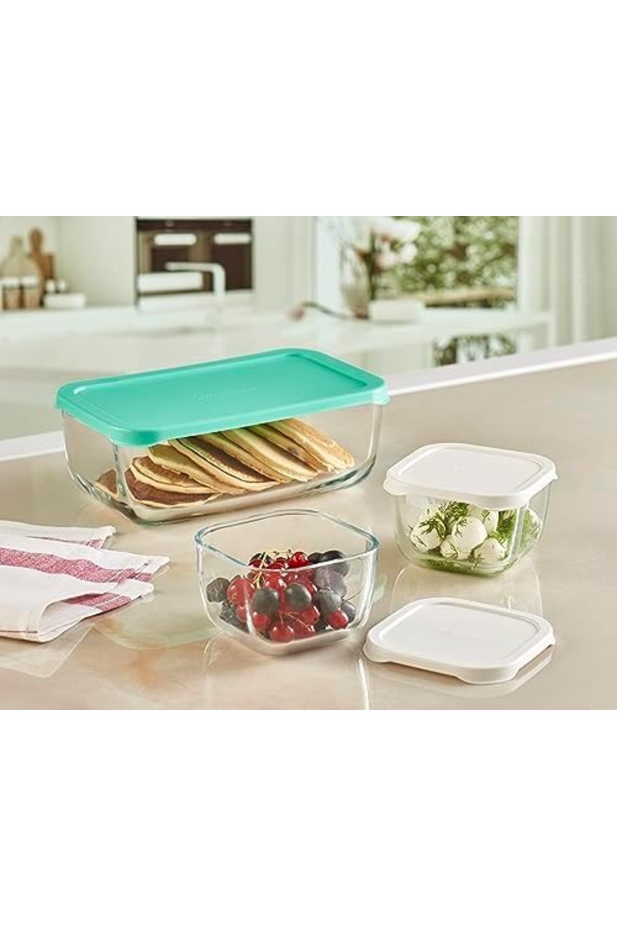 Mena Rise TuonShop 8693357529762 Set 3Pz Frigo Vtr Combo-96811, Cam, Beyaz 1122991