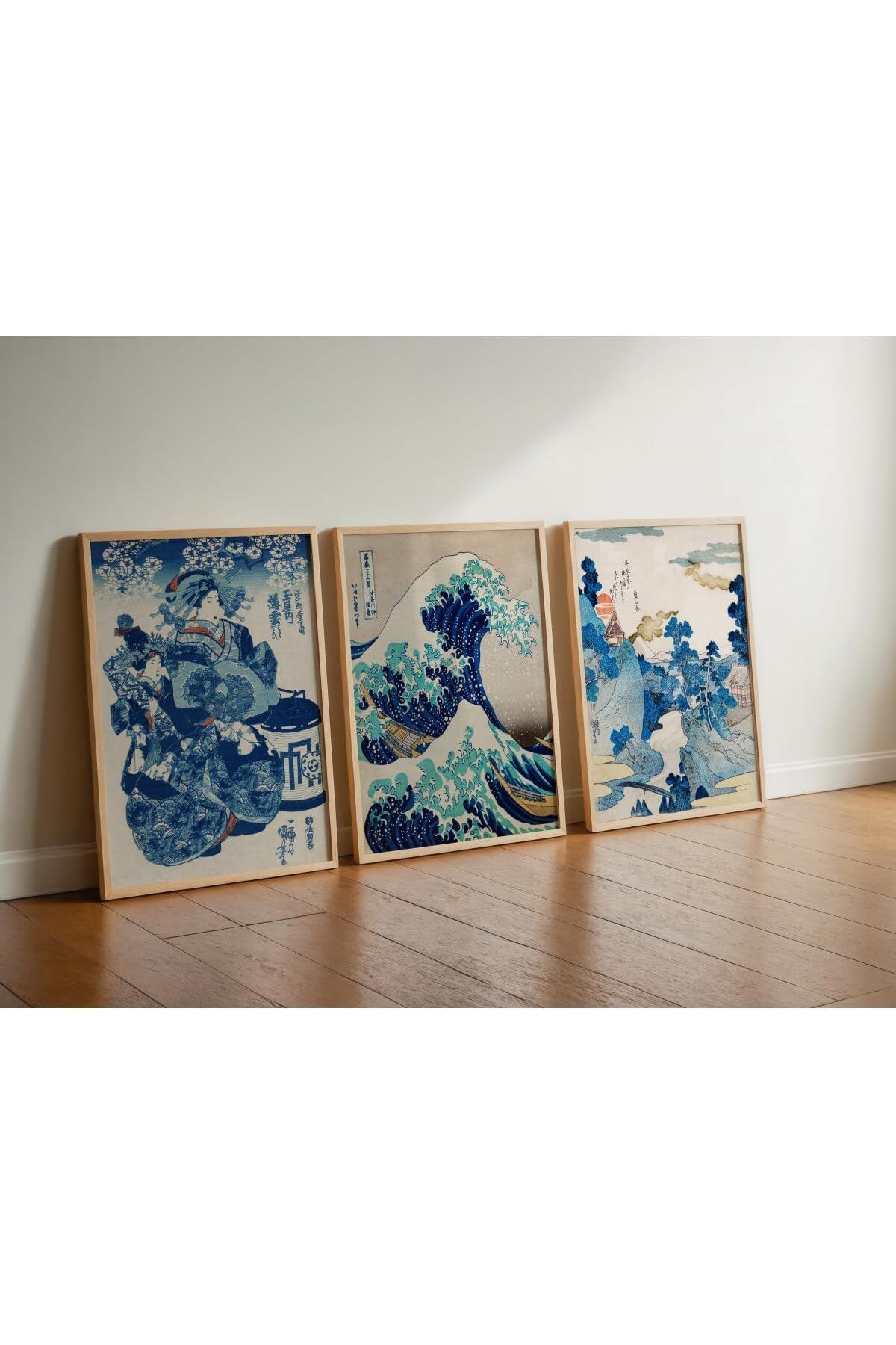 Mena Rise TuonShop Art 3'lü Çerçevesiz Poster, Modern Dekoratif Çerçevesiz Poster, Tablo, 3JaponArt, 40 x