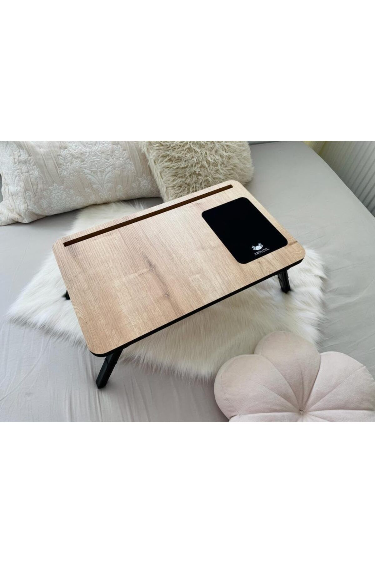 Mena Rise Folding Telefon ve Tablet Bölmeli Katlanır Ayaklı Laptop Sehpası Notebook Bilgisayar Çalışma