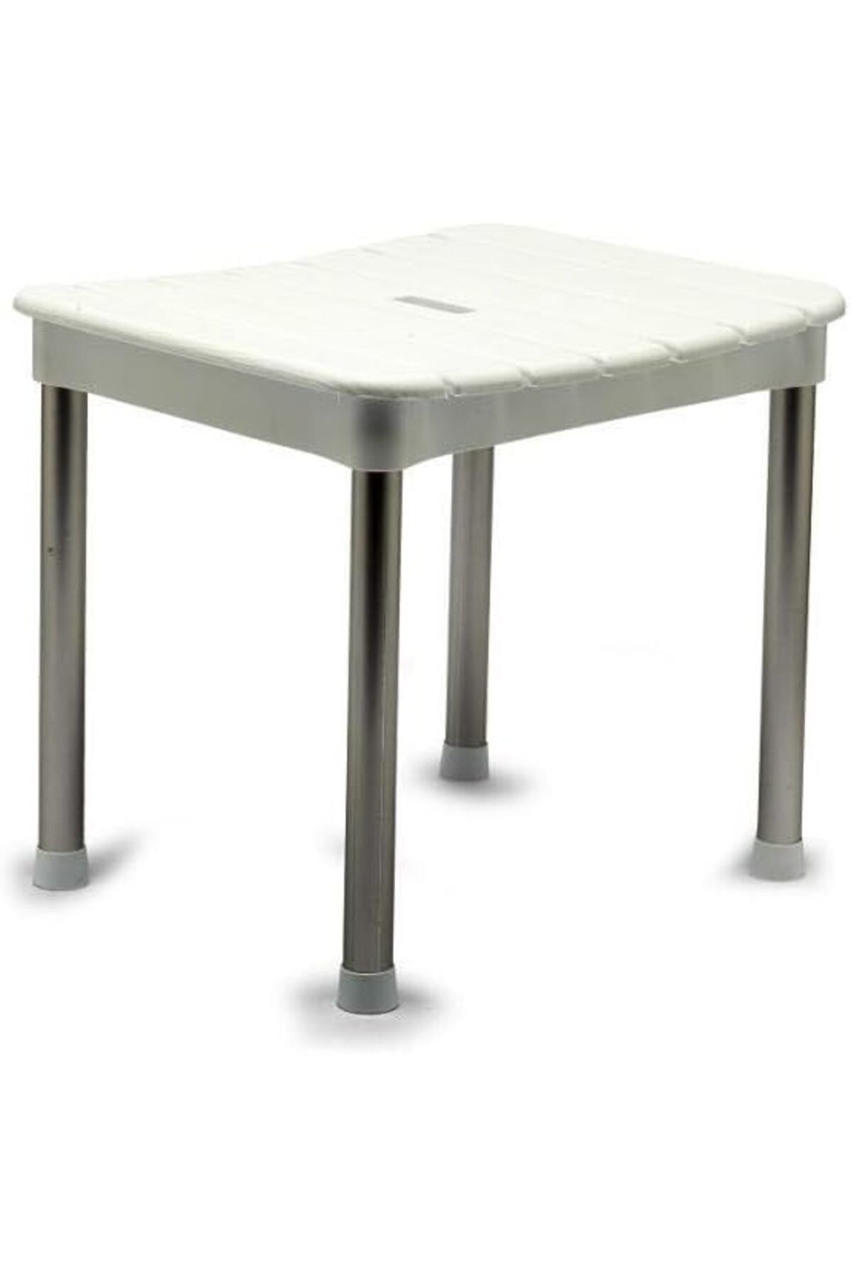Mena Rise M-KV33-01 Okaliptus Tabure, Maks. 100 kg Kapasite, 37 x 34 x 30 cm, Beyaz 1064272