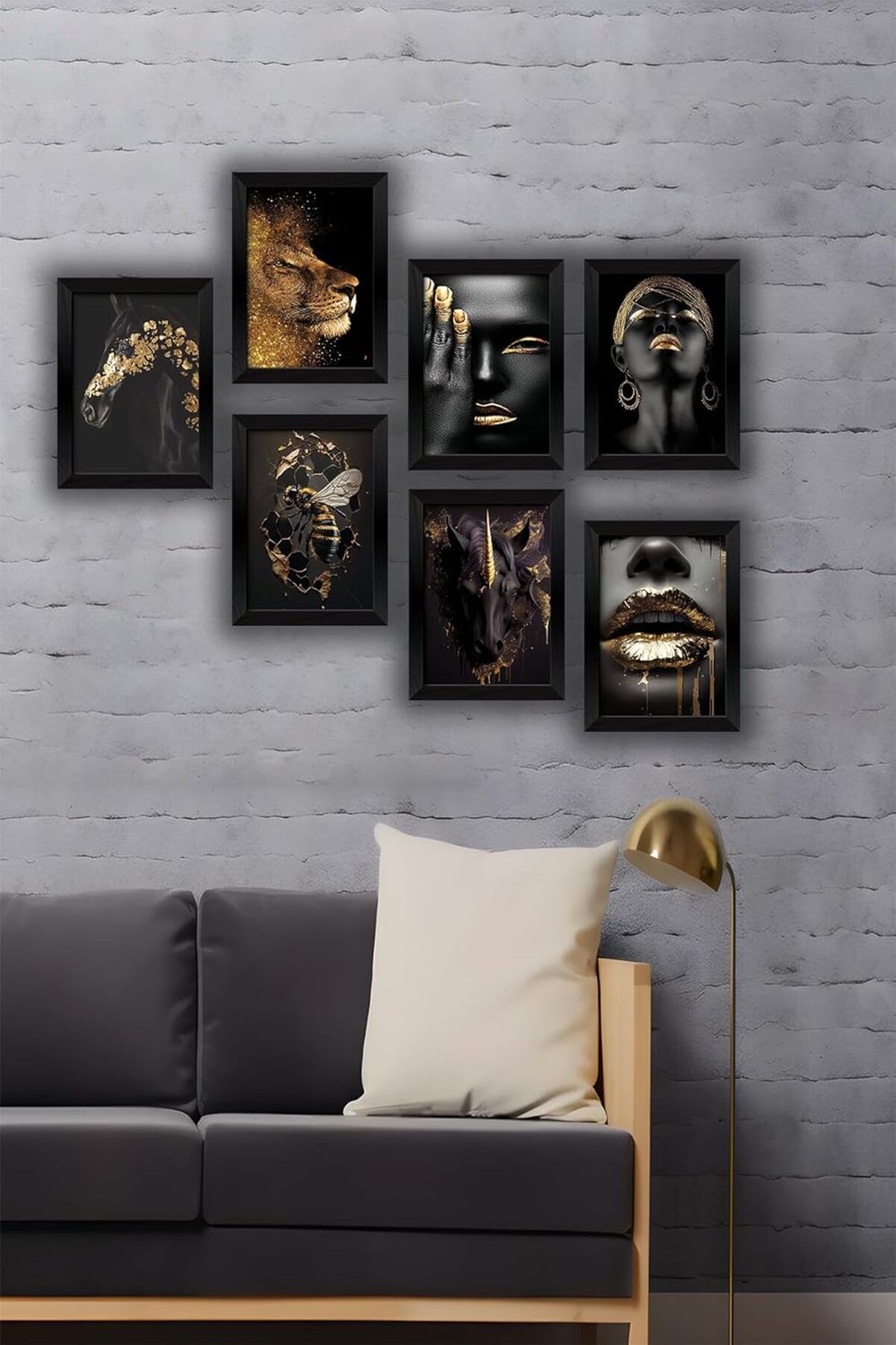 Mena Rise TuonShop 7 Parça Çerçeve Görünümlü Mdf Tablo Seti 1122991