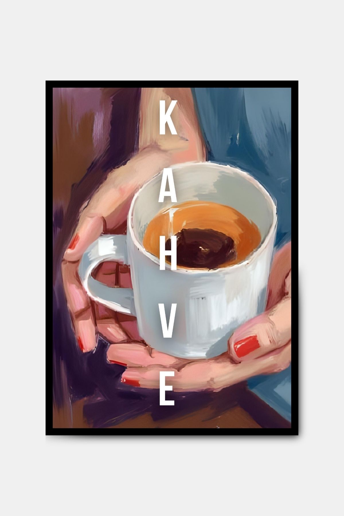 PİTAYA Kahve Poster - Çerçevesiz Tasarım Kahve Poster Mutfak Tablo Kahve Köşesi Duvar Dekorasyonu