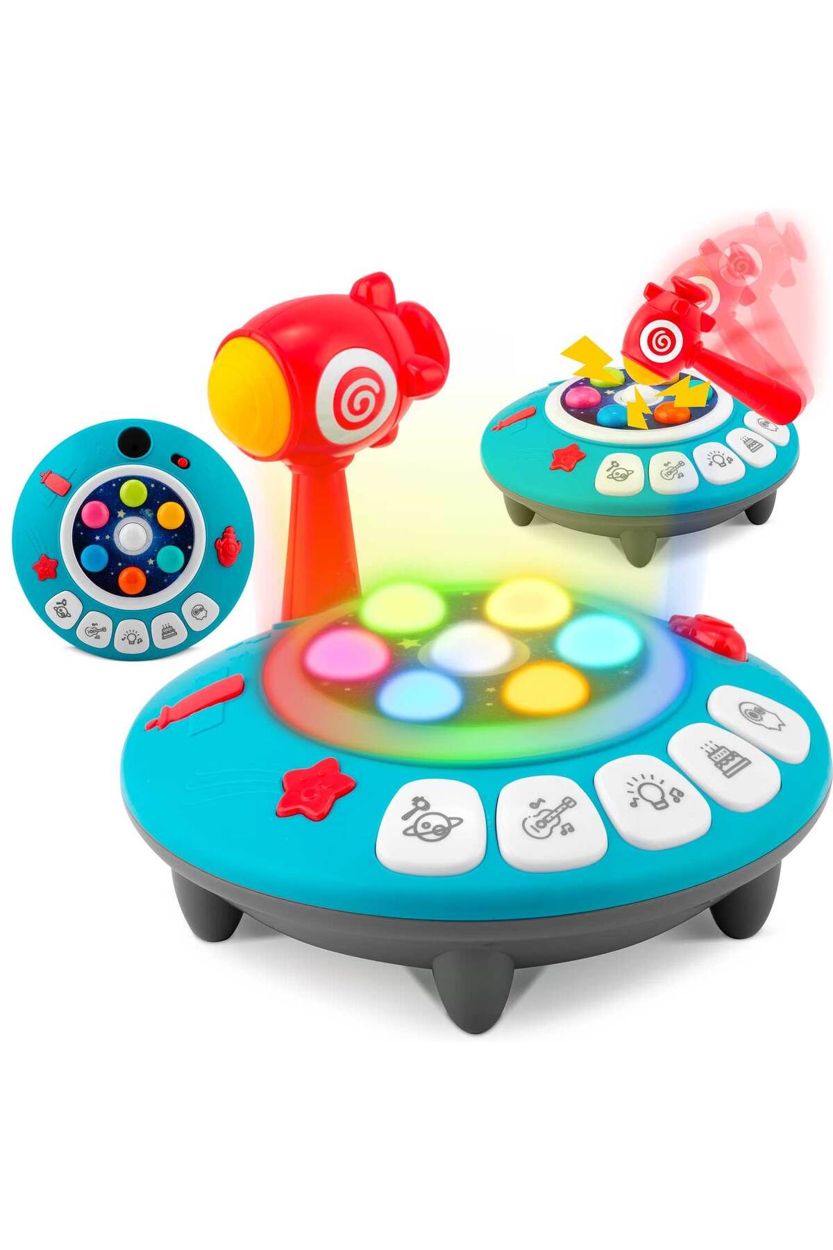 ideal STORE-Children's toy UFO Spaceship idealSTORE, with Hammer and Lights, Melodies, Develops Motor Skills 9