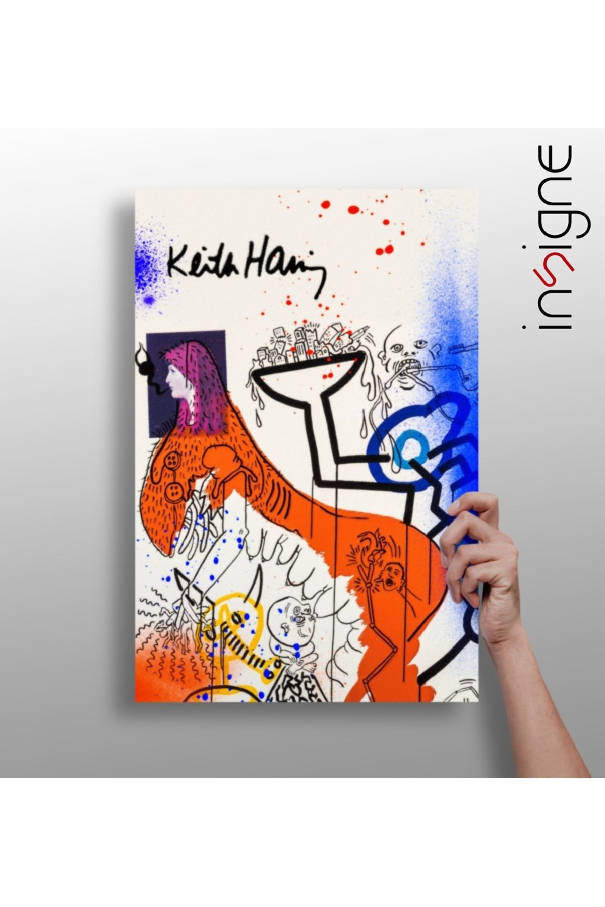 Insigne Keith Haring Alüminyum Tablo