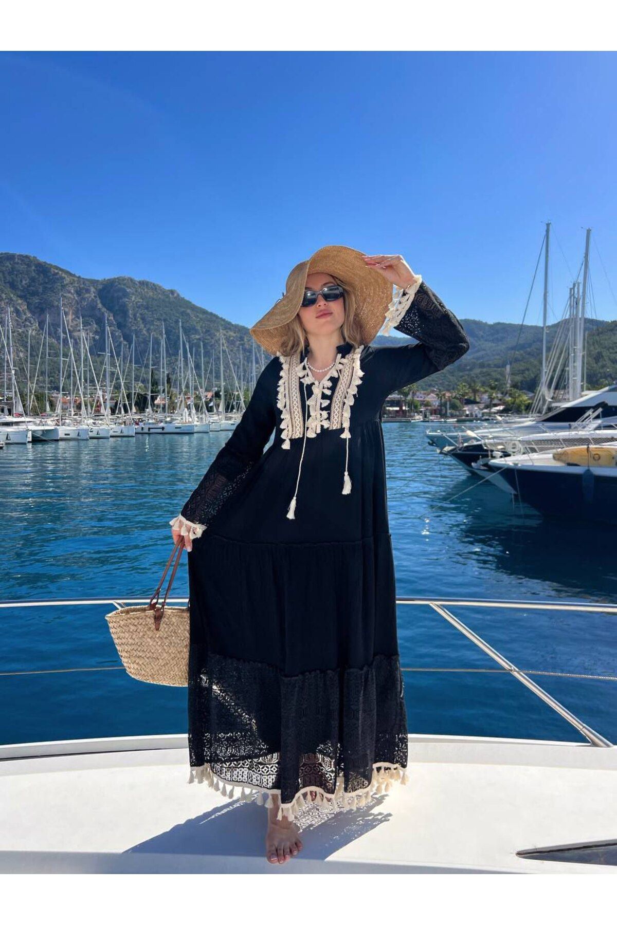 Lady Pixie Kadın Özel Tasarım Güpürlü Elbise