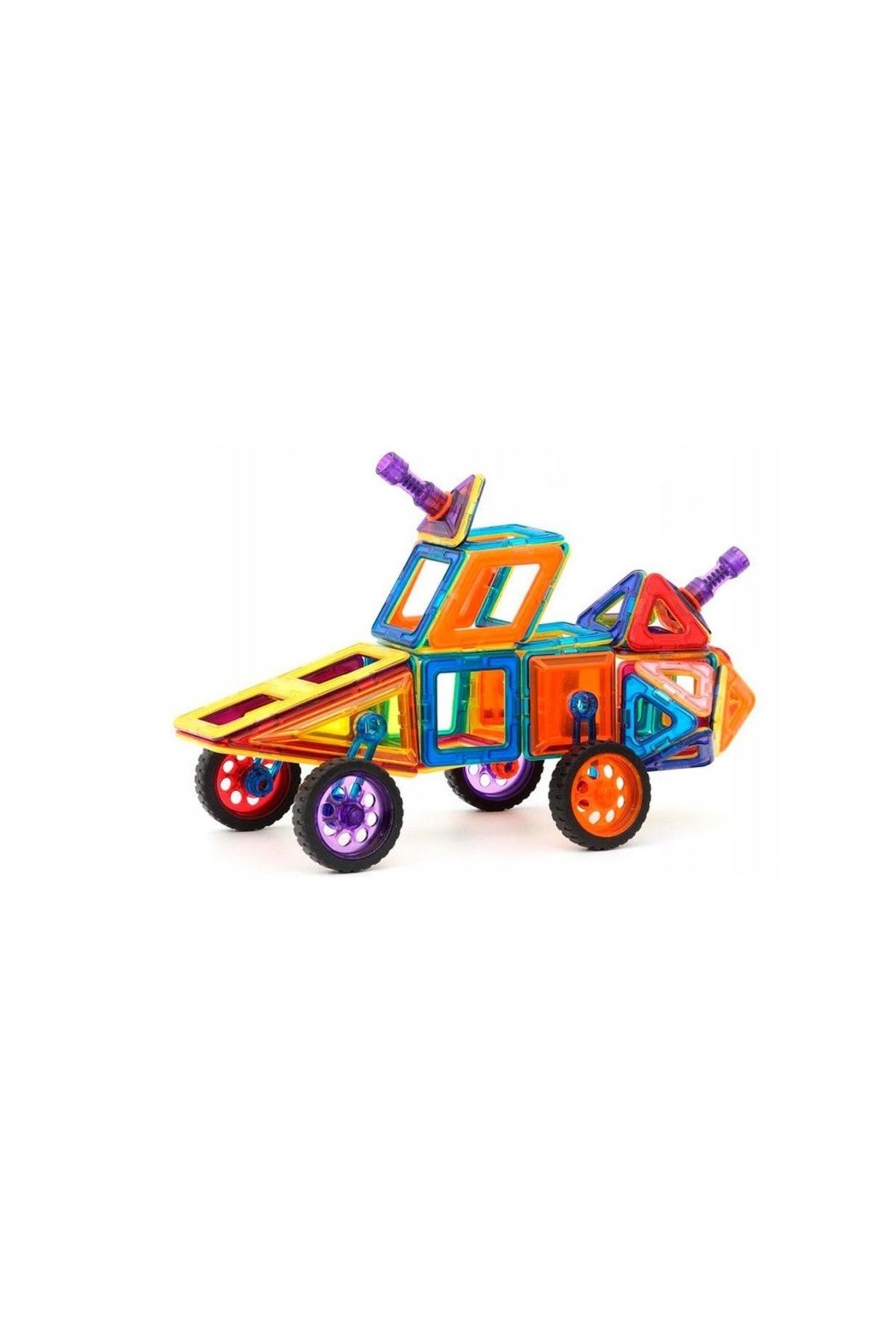 IDL-IDL Transformer Construction Play Set with 46 magnetic pieces with the possibility of joining that can create 3