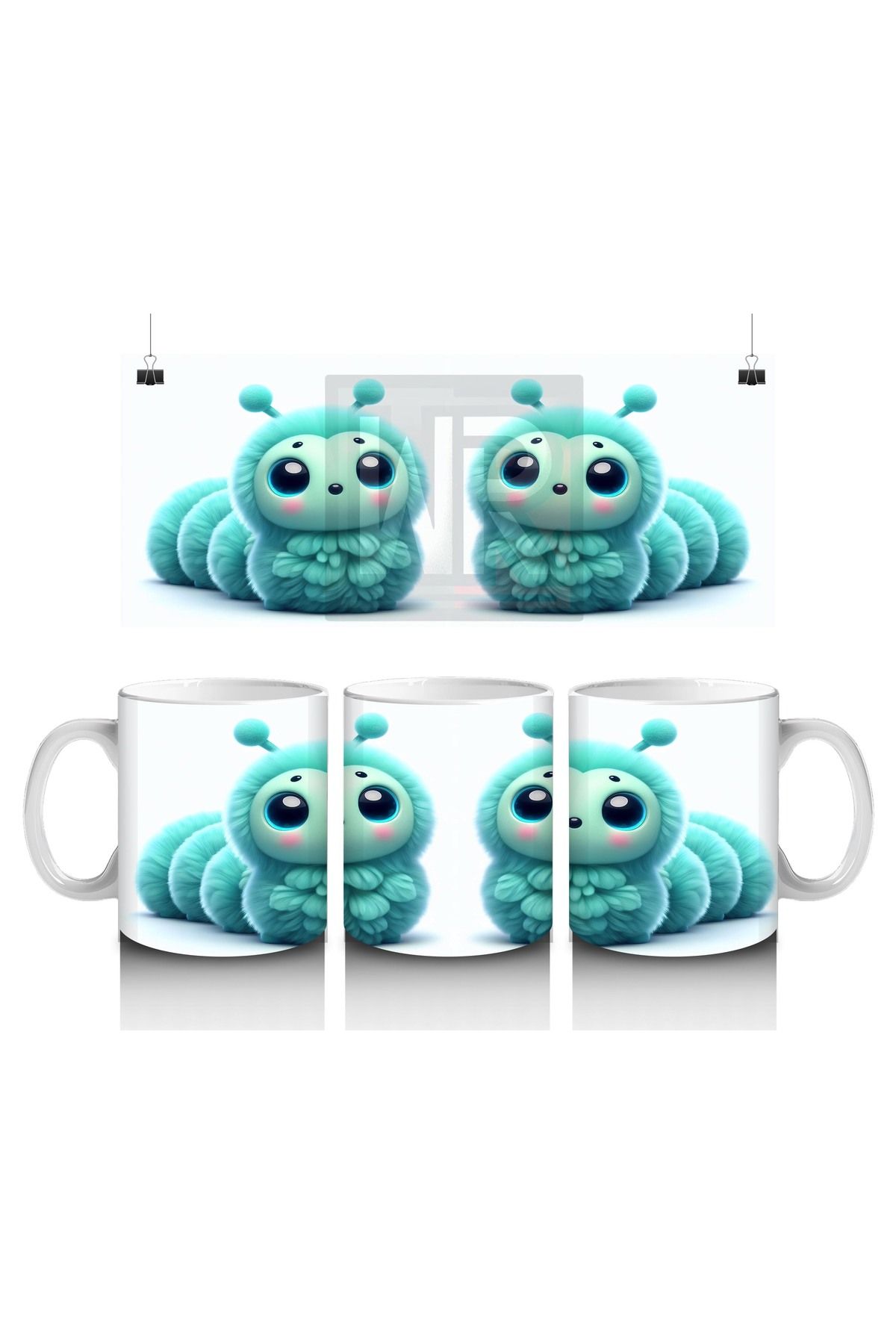 Wisdom Rain Çocuklara Sütü Sevdiren Peluş Tırtıl Arkadaşı Kupa Bardak