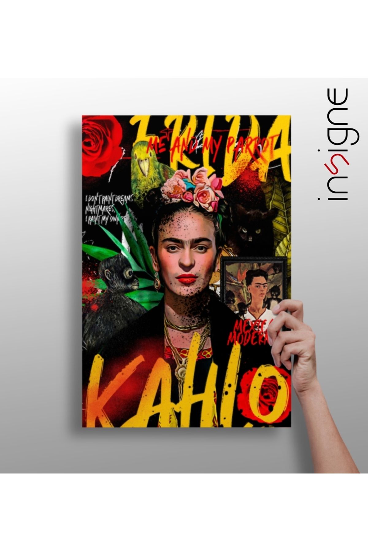 Insigne Frida Kahlo Alüminyum Tablo