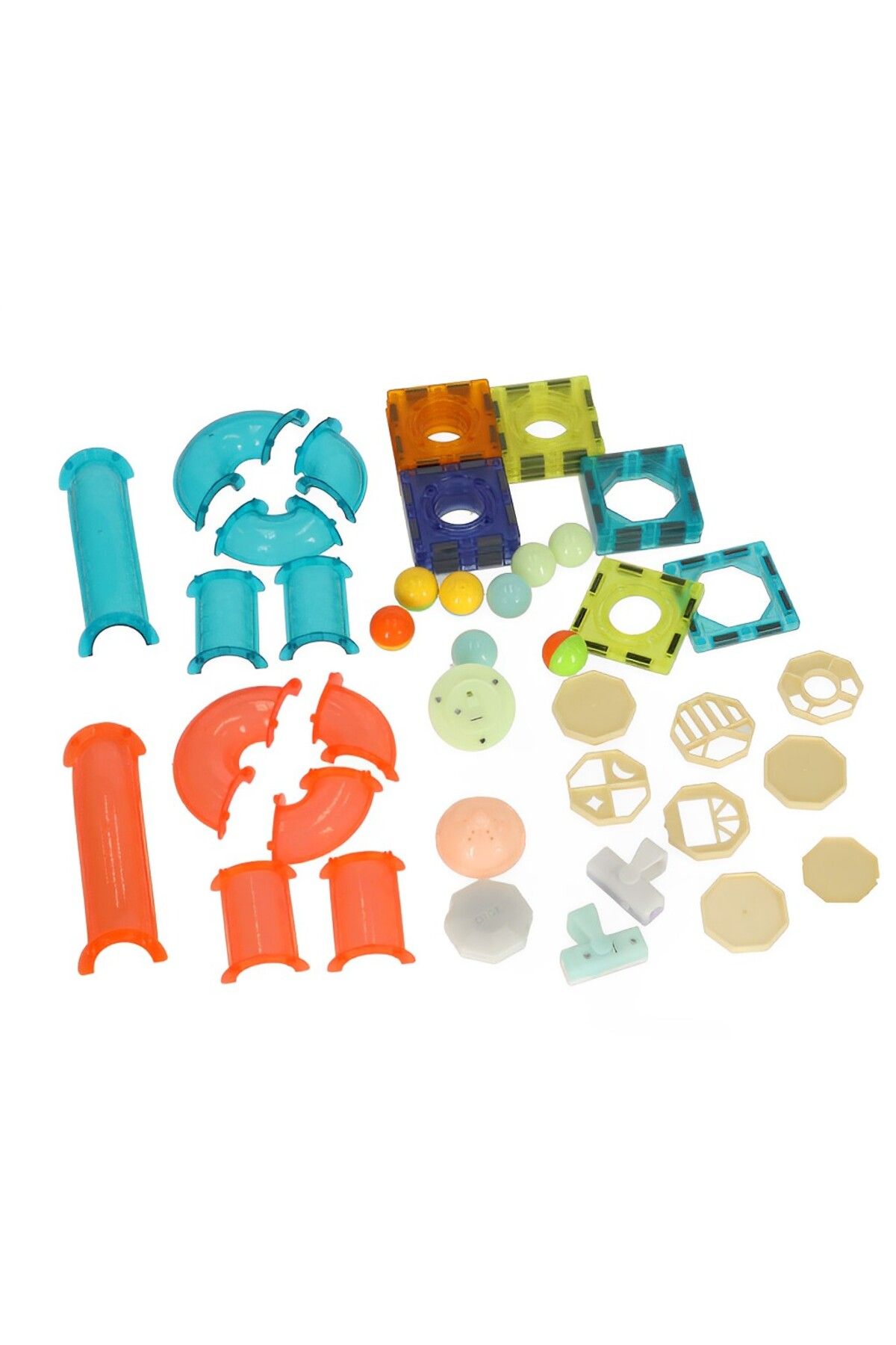 ideal STORE-IdealStore Building Set, Luminous Magnetic Blocks, Glowing Ball Track, Size 8