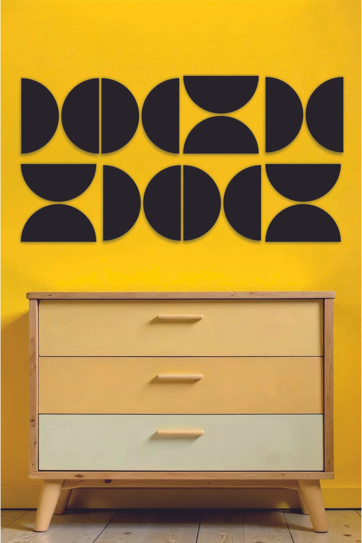 UNT Modern Minimalist Geometrik Tablo Seti Duvar Dekoru
