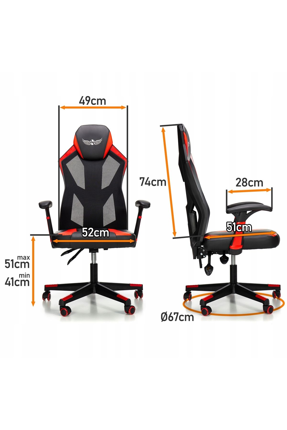ideal STORE-Adjustable Gaming Chair with SmoothBlock mechanism idealSTORE Collection Ignis Design, Equipped with armrests 2