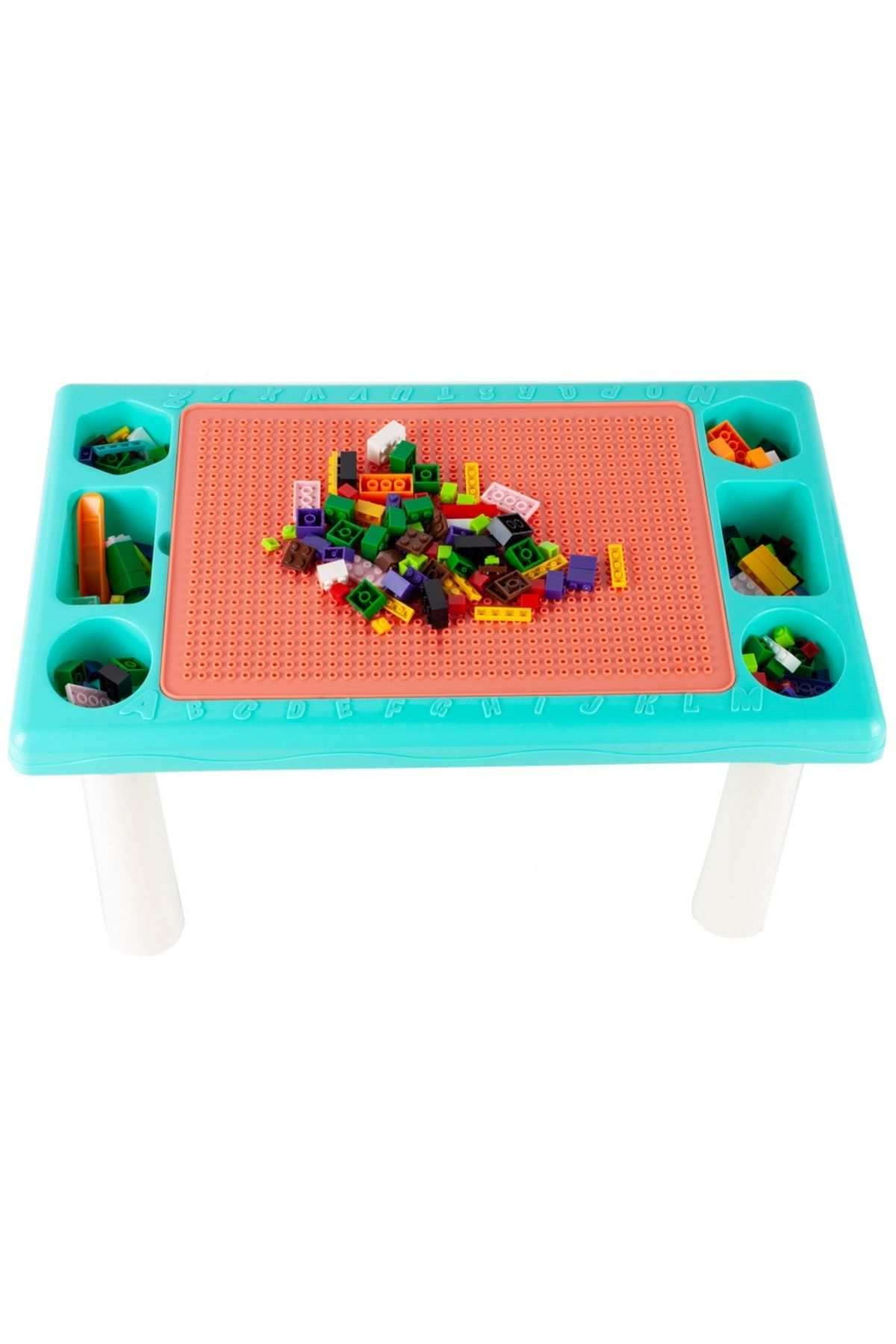 ideal STORE-TOY BLOCK idealStore Educational Table, Dimensions 48 x 30 x 26.5 cm, Double Top with Two Sides, 300 Blocks 4