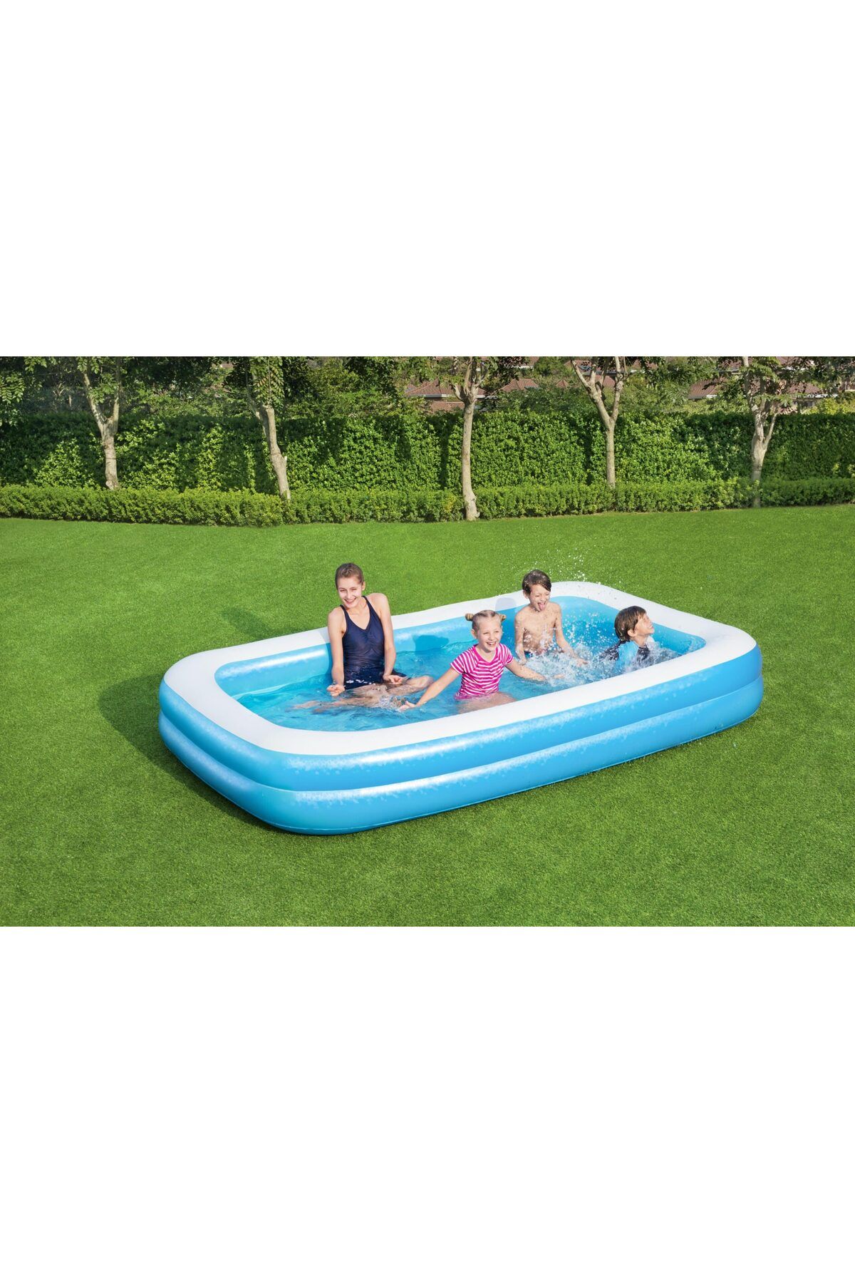 Intex-IDEAL Swim inflatable family pool, Dimensions 305 x 183 x 46 cm, Rectangular shape, Matte 4