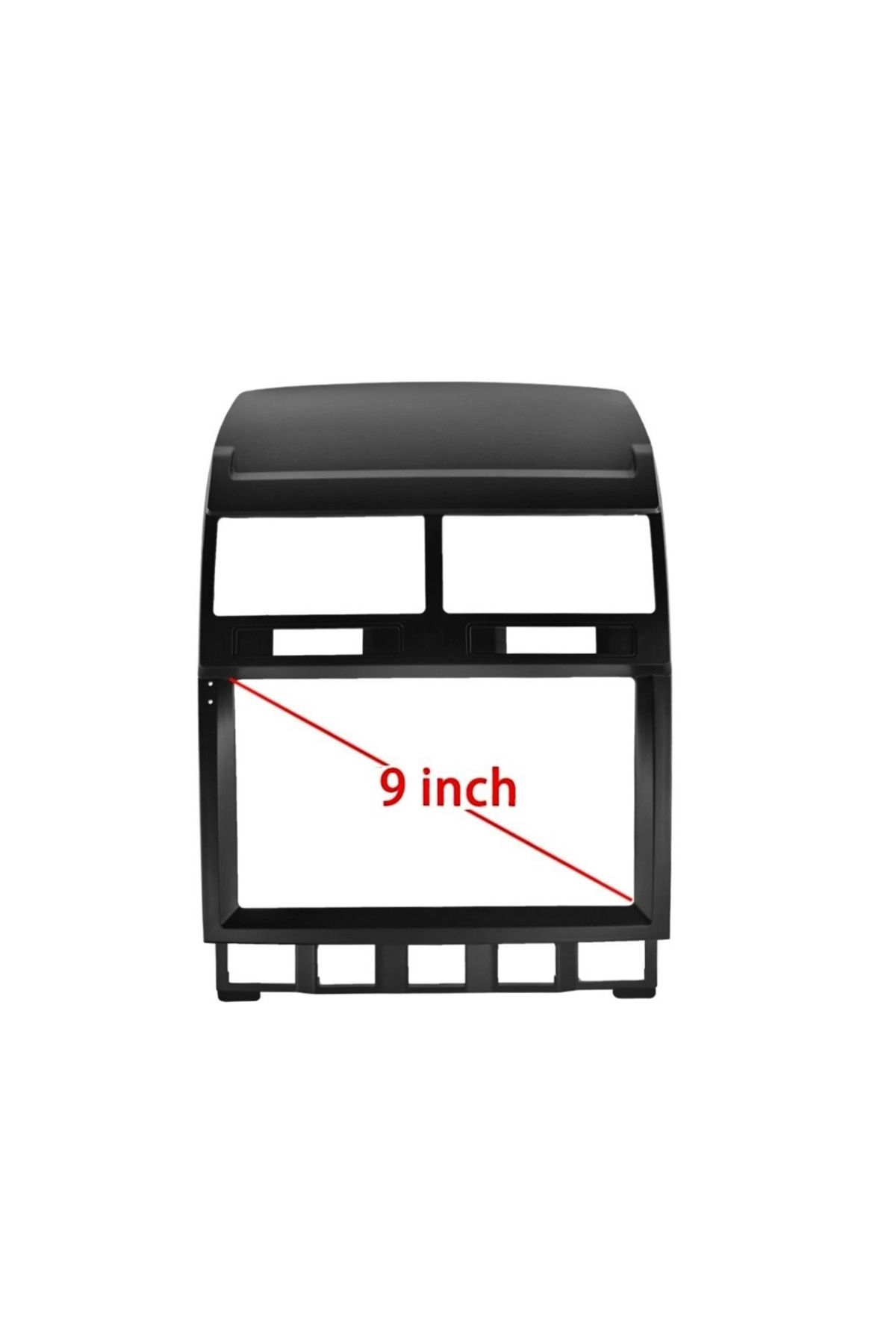ideal STORE-idealSTORE 9 Navigation Frame with Wiring and Canbus Module Compatible with VW Touareg 7L, ABS Material, Radio 3