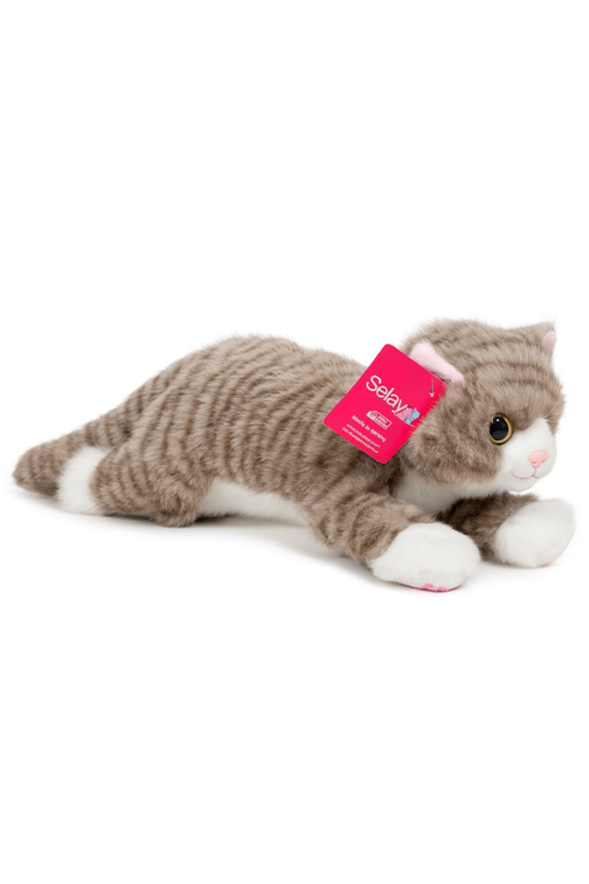 SELAY TOYS Pelüş Gri Kedi 25 cm 4522