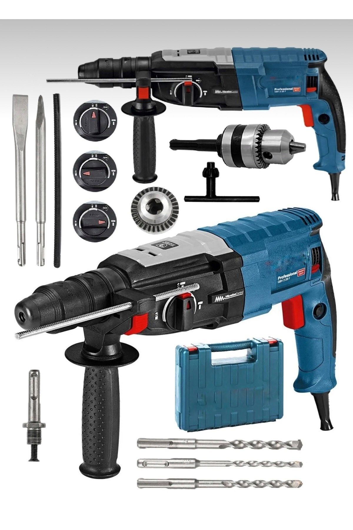 MoonTech Japan 4500W Çelik Şanzuman Bakir Sargılı 2-28 Kırıcı Delici Hilti Matkap 5 ADET UÇ