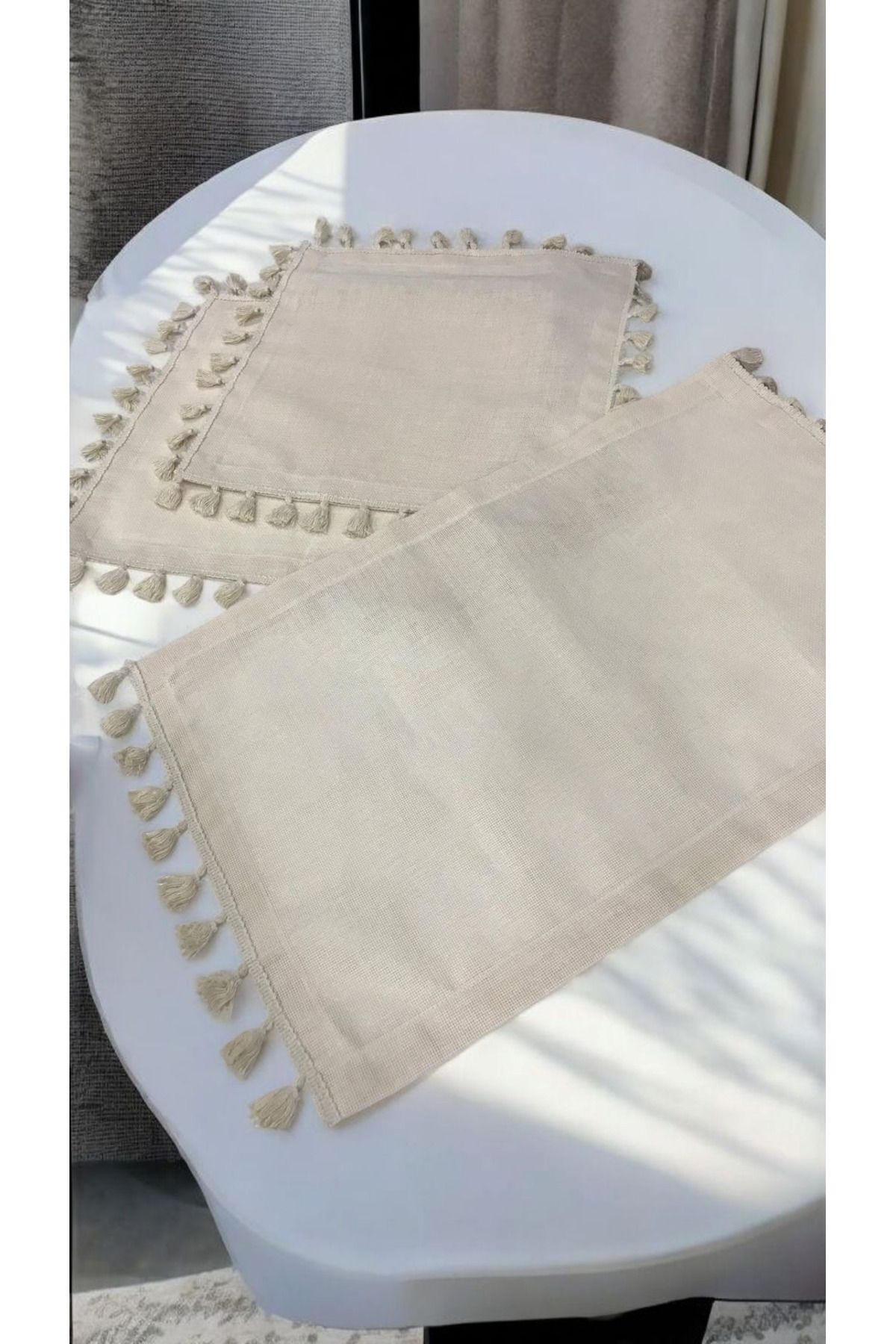AYŞEM 3lü ,Püsküllü,Oda Takımı,Çehizlik,hediyelik