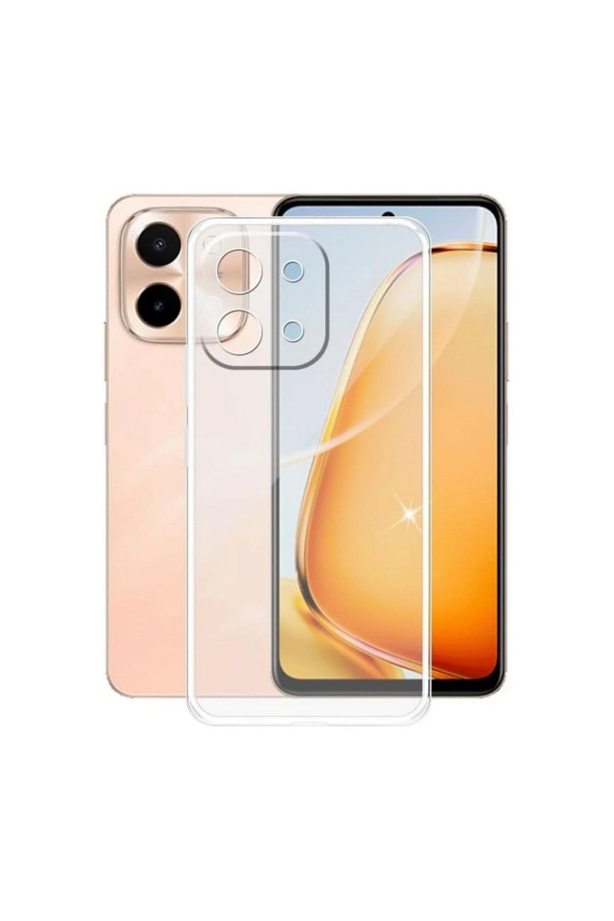KılıfShop Vivo Y28 Kılıf Silikon First Silikon Şeffaf