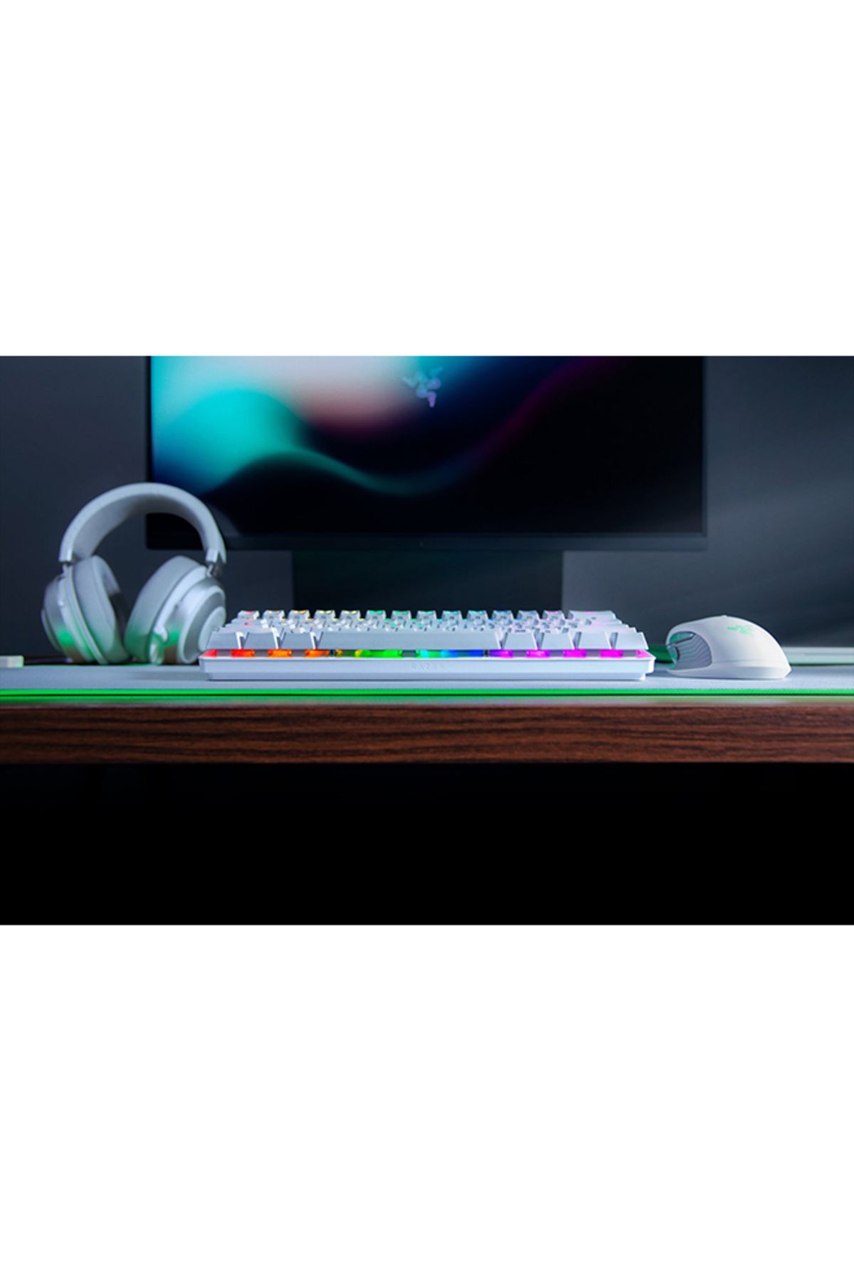 RAZER-Huntsman Mini 60% Gaming Keyboard with Clicky Purple Optical Switch - US - Mercury 4
