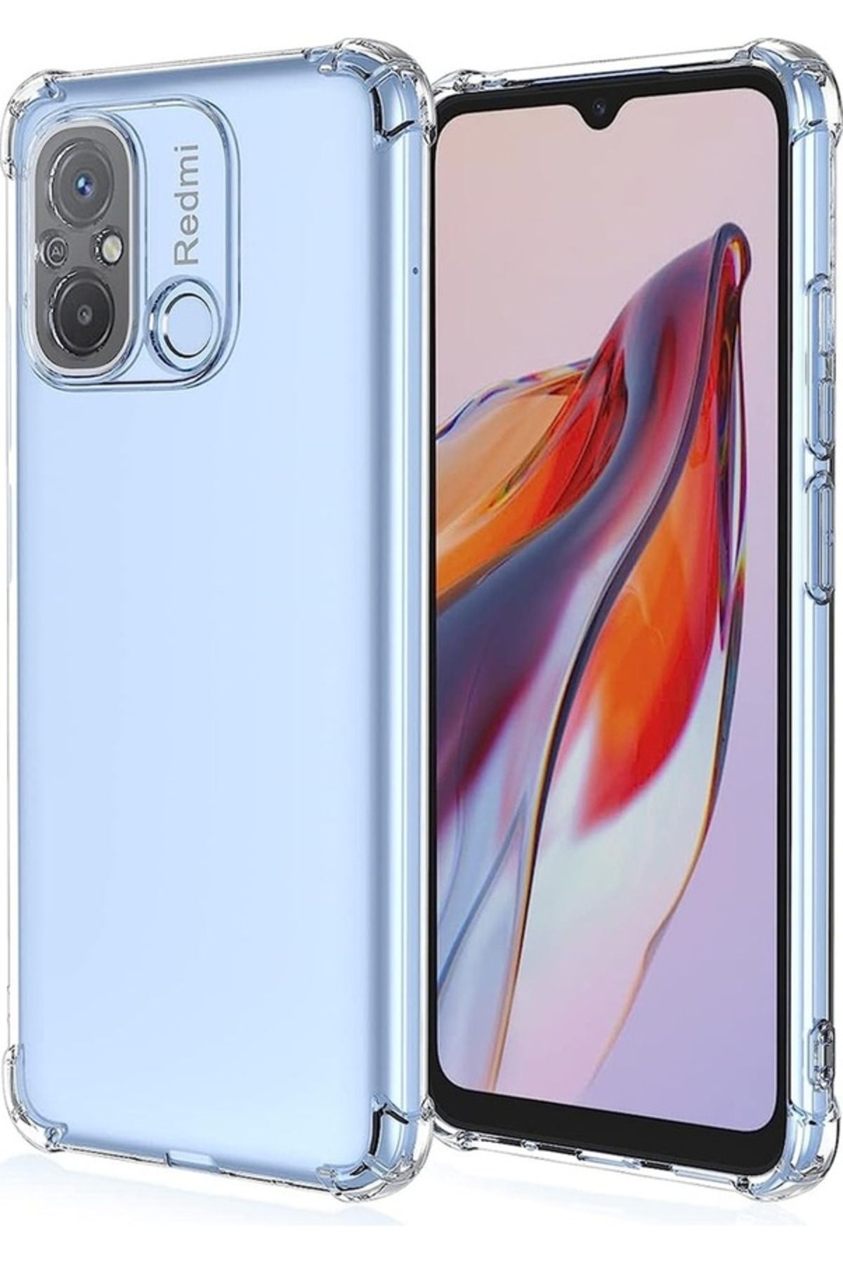 Ehr. Xiaomi Redmi 12C Uyumlu Darbe Önleyici Sararmaya Dayanıklı Airbag Korumalı Ultra Slim TPU Şeffaf Sil