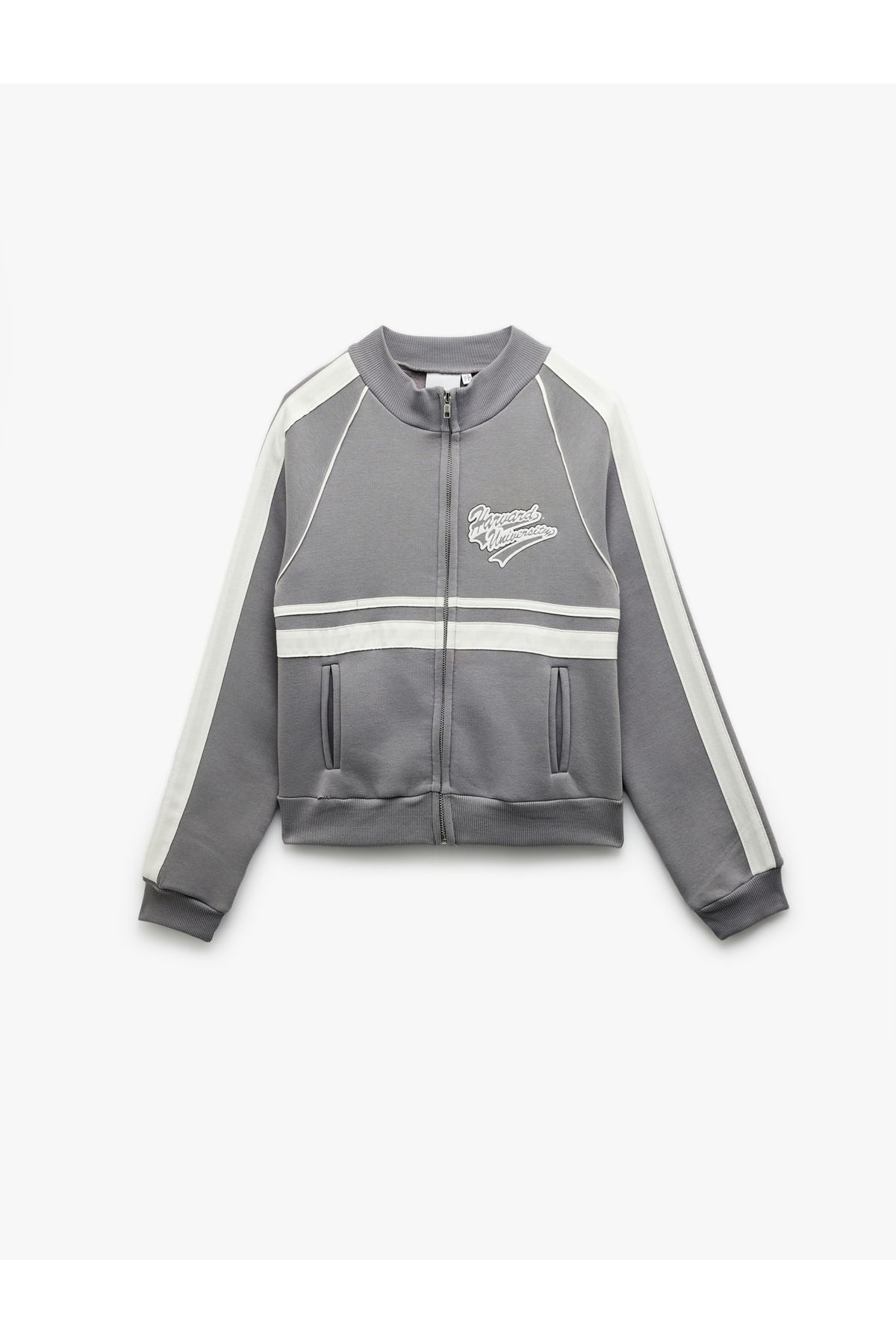 Koton Harvard Lisanslı Fermuarlı Şardonlu Baskılı Sweatshirt